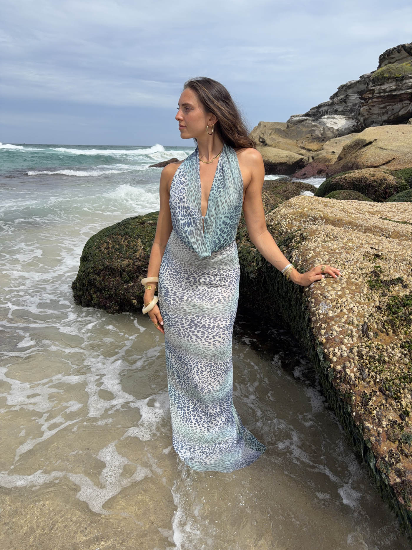 Columbine maxi dress - Light blue with print 17 Columbine maxi dress - Light blue with print