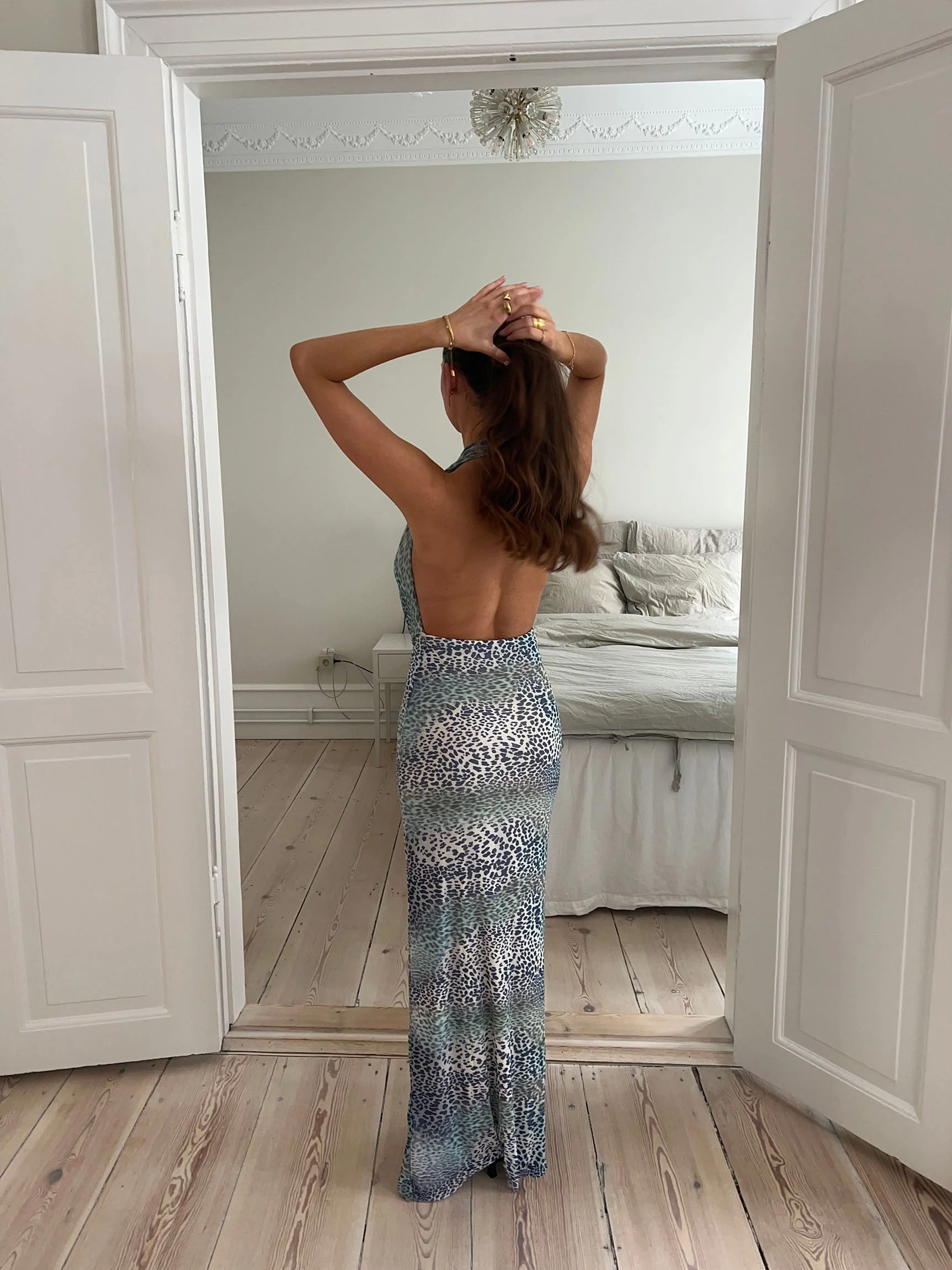 Columbine maxi dress - Light blue with print 9 Columbine maxi dress - Light blue with print