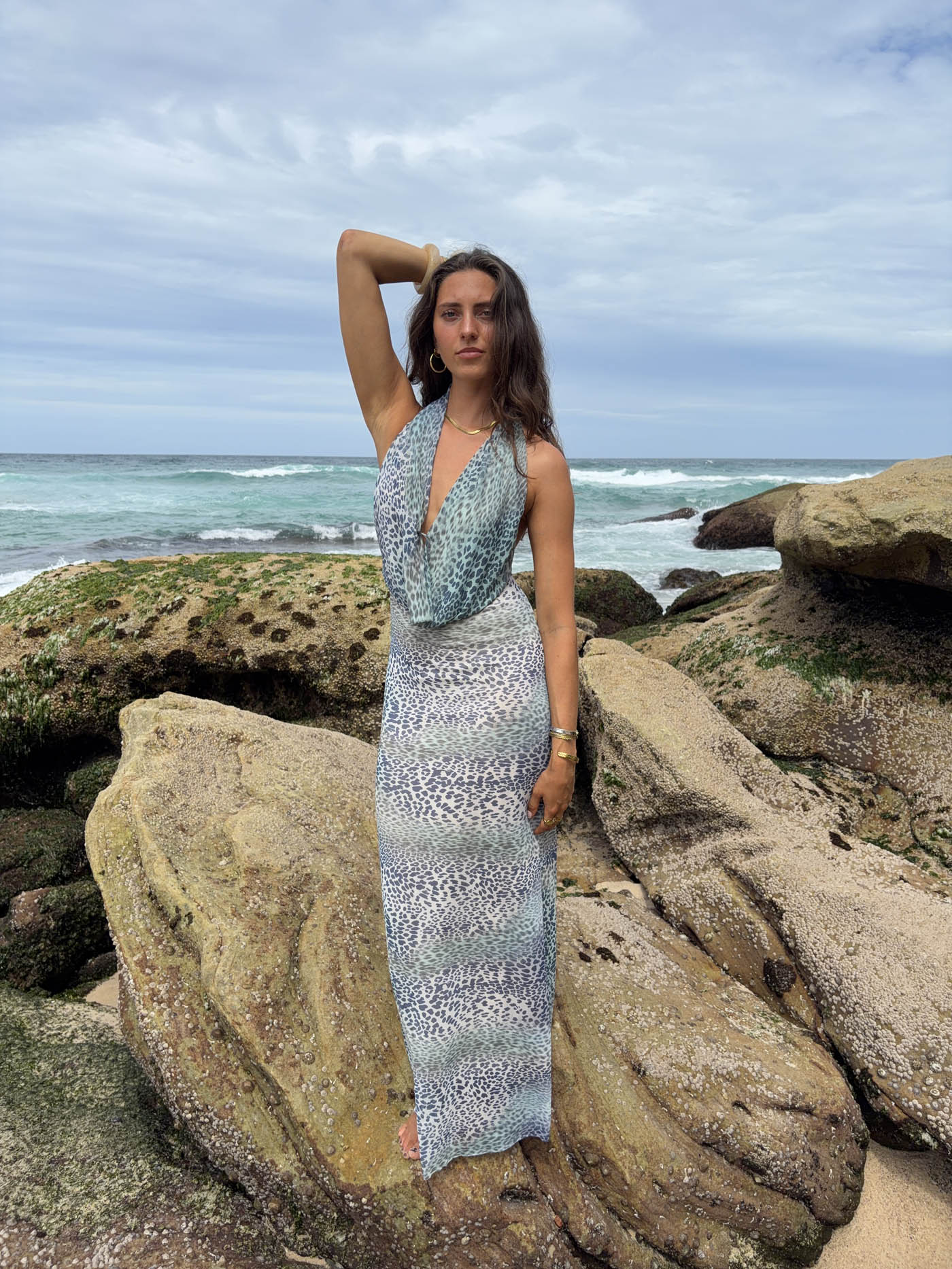 Columbine maxi dress - Light blue with print 13 Columbine maxi dress - Light blue with print