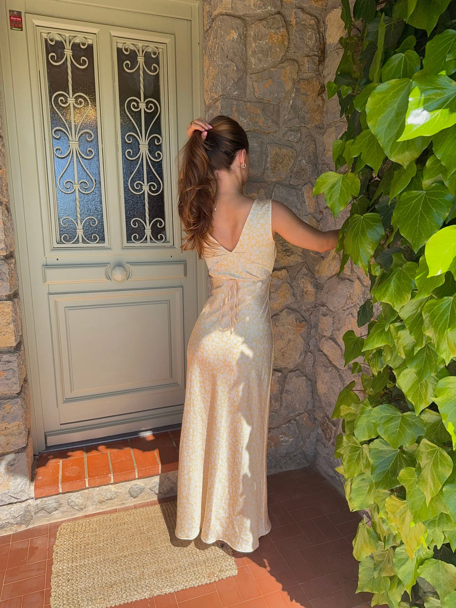 Cylvia maxi dress with floral pattern – Yellow/white 4 Cylvia maxi dress with floral pattern – Yellow/white