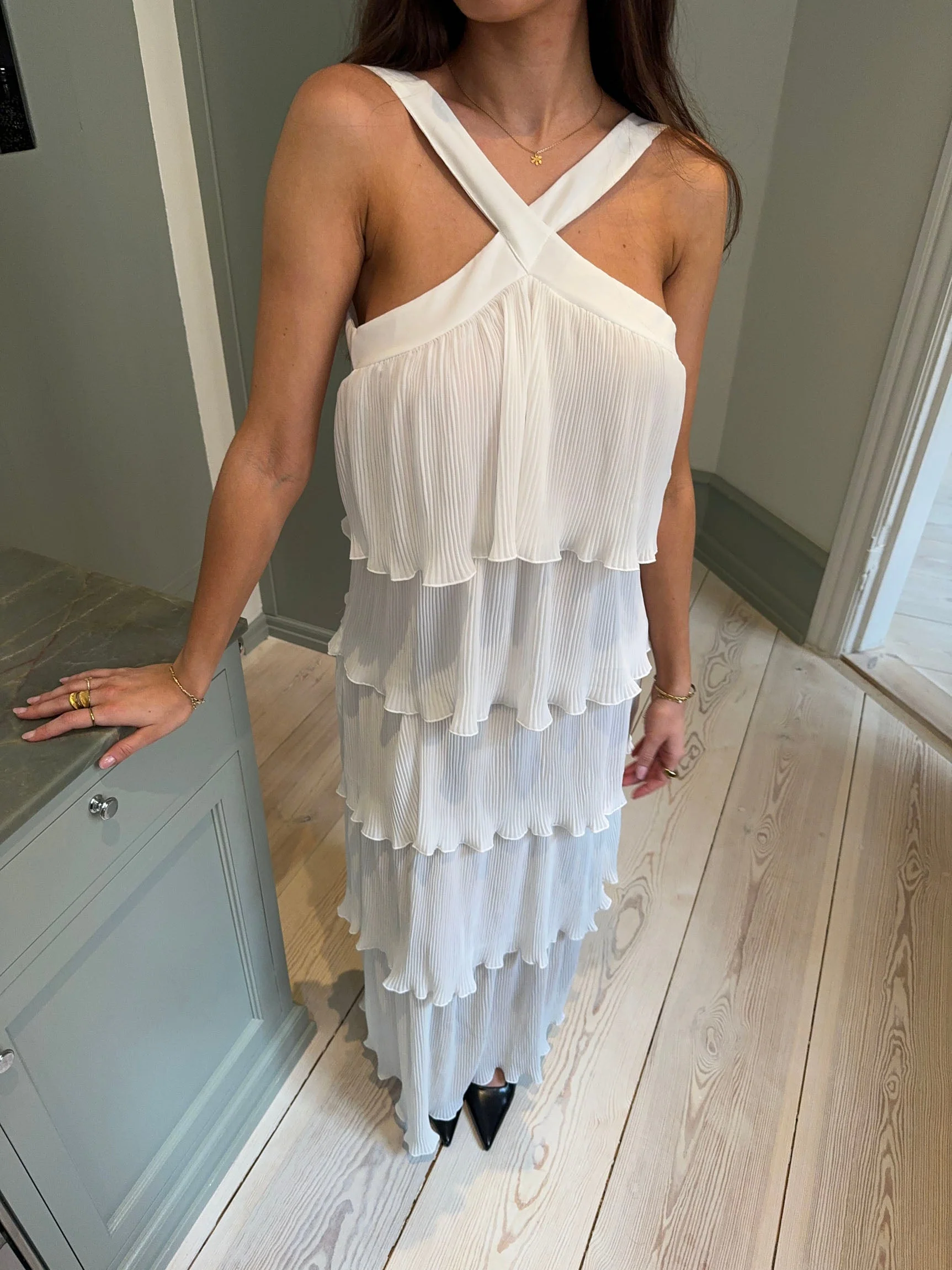 Daicy dress with ruffles - White 14 Daicy dress with ruffles - White