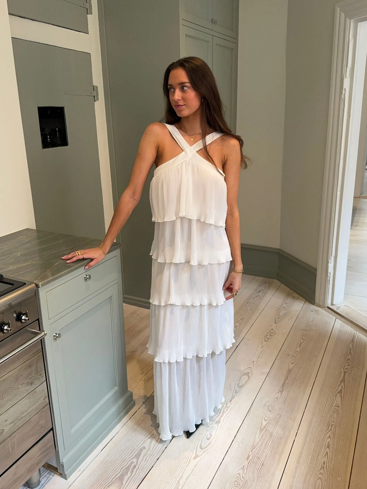 Daicy dress with ruffles - White 4 Daicy dress with ruffles - White