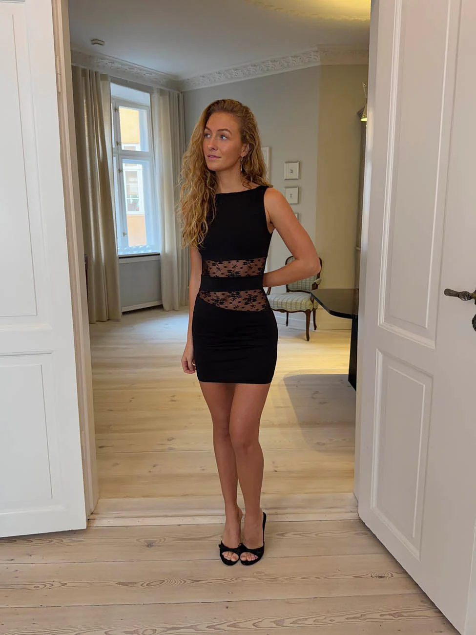 Ellatia dress with lace - Black 2 Ellatia dress with lace - Black
