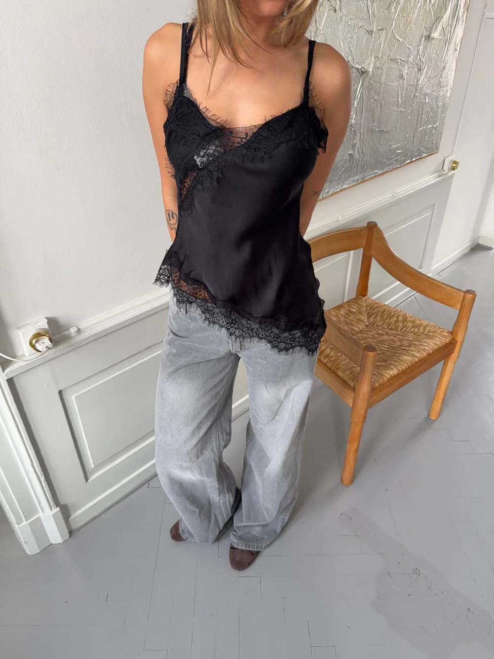 Dixia top with lace - Black 3 Dixia top with lace - Black