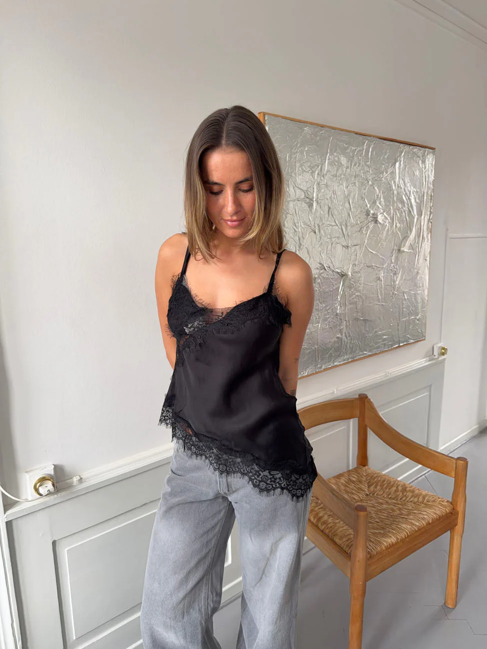 Dixia top with lace - Black 8 Dixia top with lace - Black