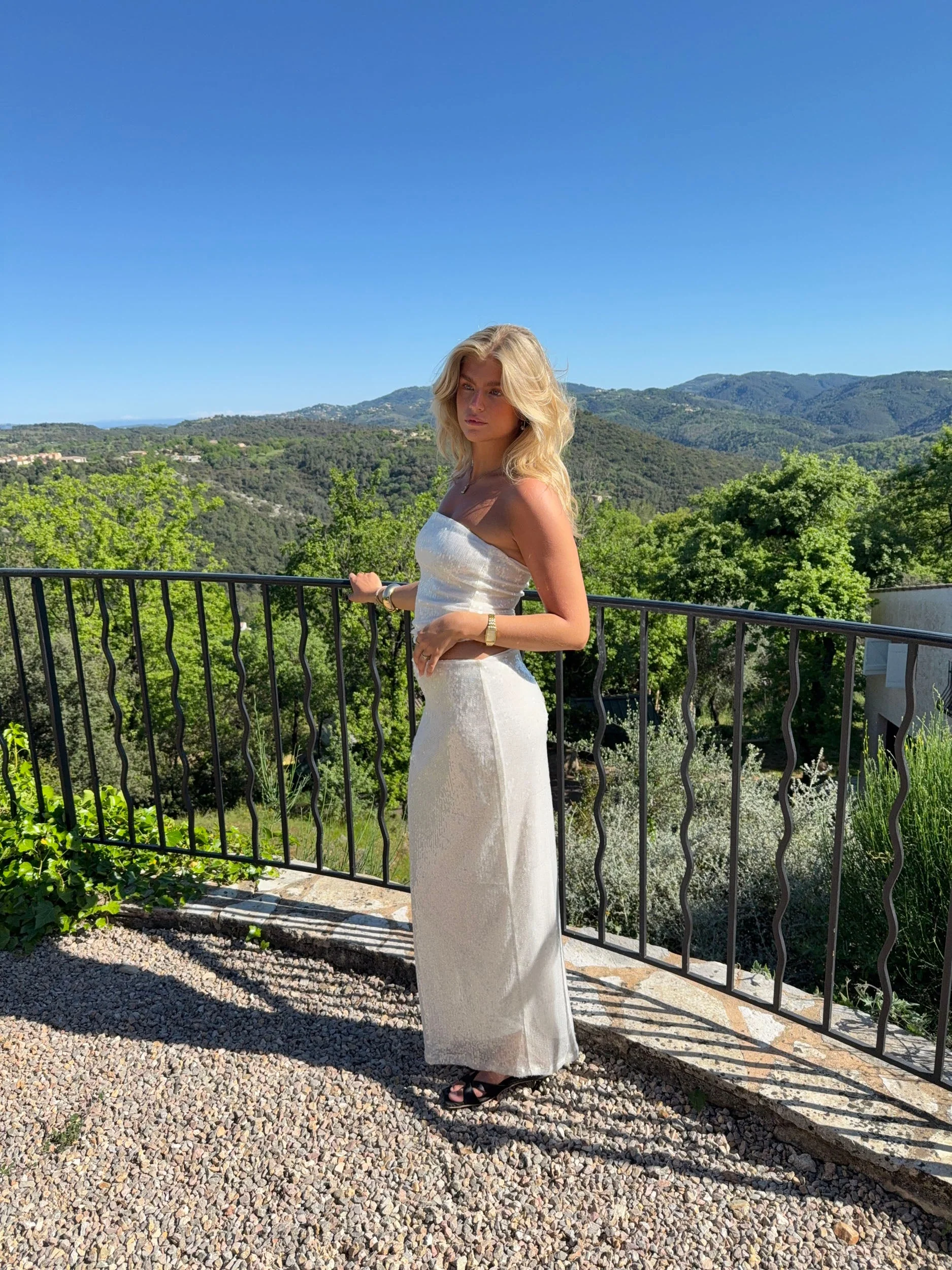Emna maxi skirt with sequins – White 7 Emna maxi skirt with sequins – White