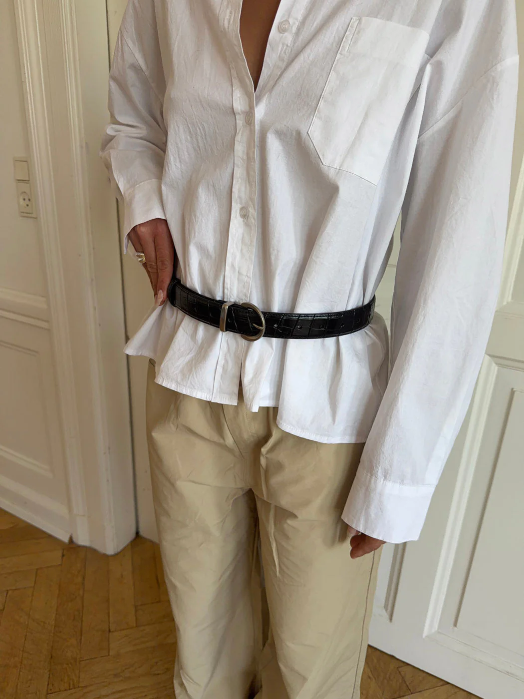 Noble belt- Black/silver