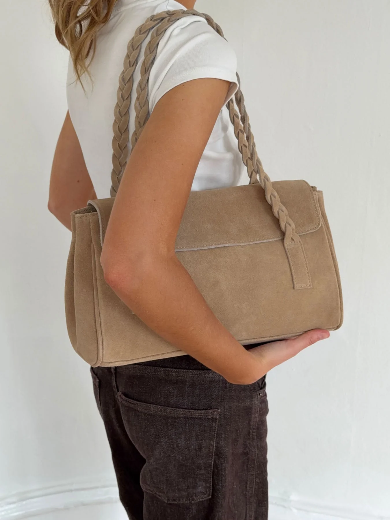 Rowan bag with woven - Brown 3 Rowan bag with woven - Brown