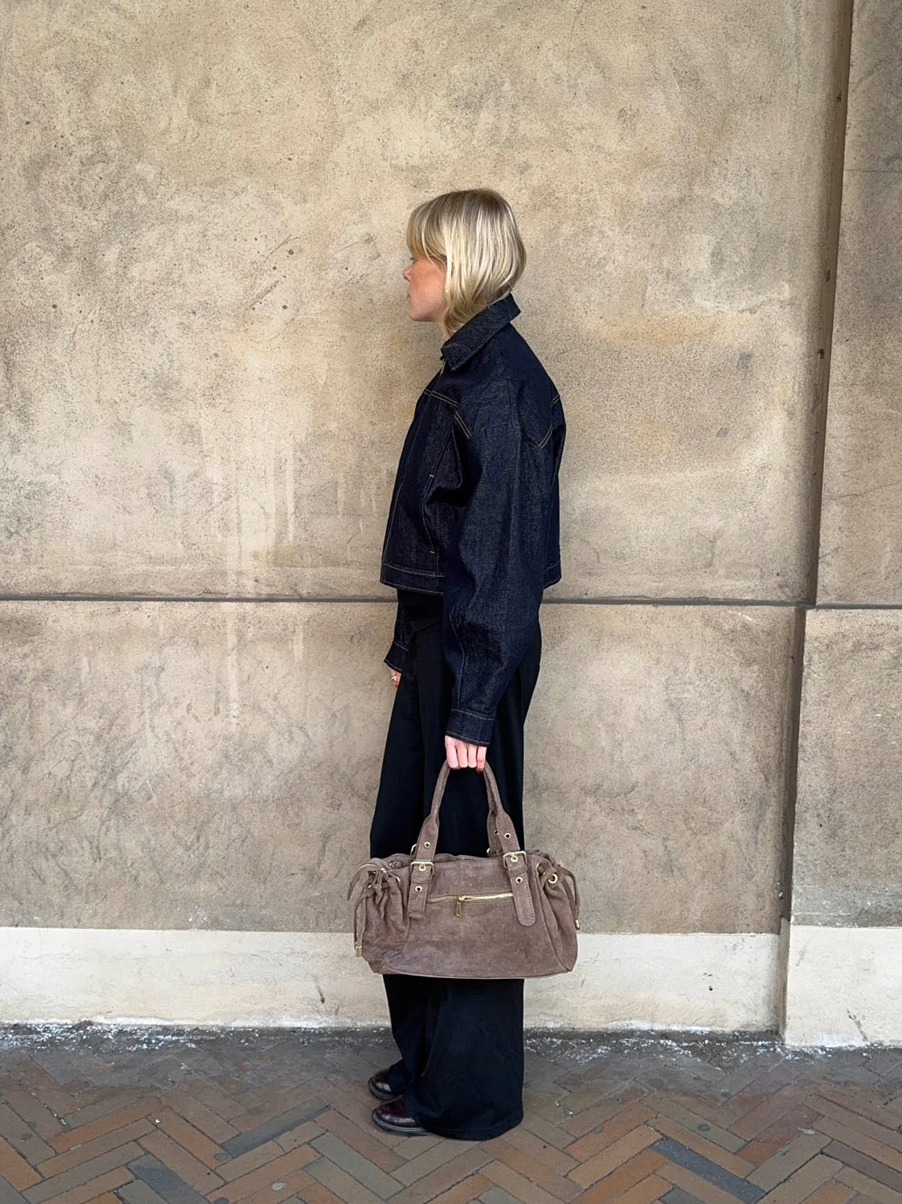 Mura bag in suede leather - Taupe 3 Mura bag in suede leather - Taupe
