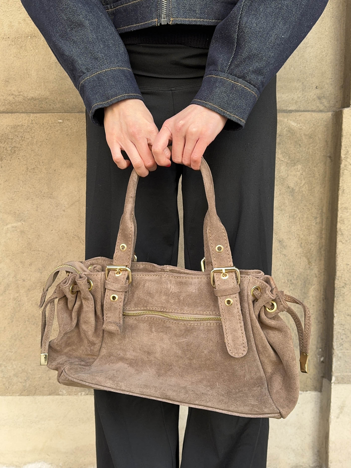 Mura bag in suede leather - Taupe 5 Mura bag in suede leather - Taupe