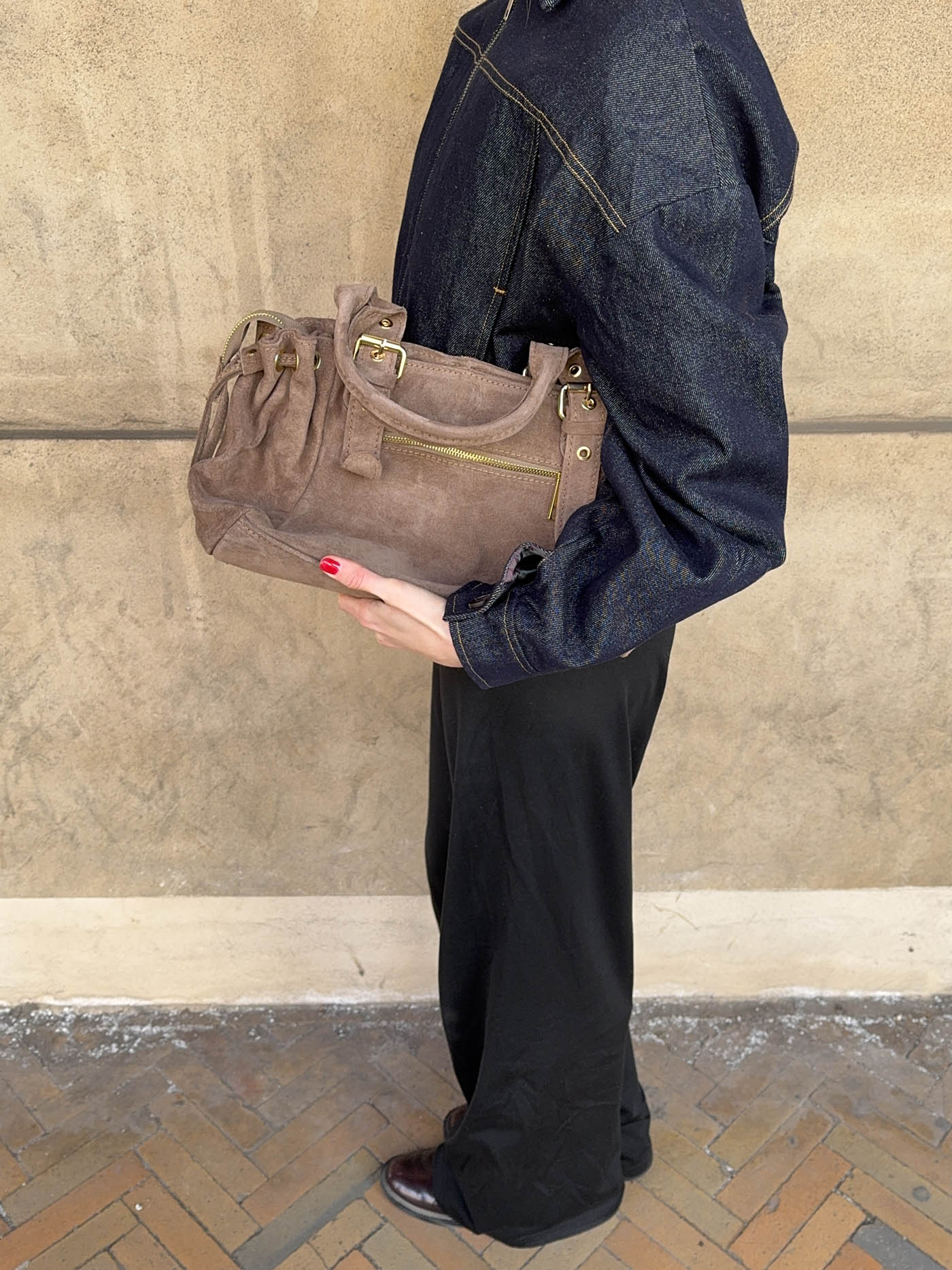 Mura bag in suede leather - Taupe 6 Mura bag in suede leather - Taupe