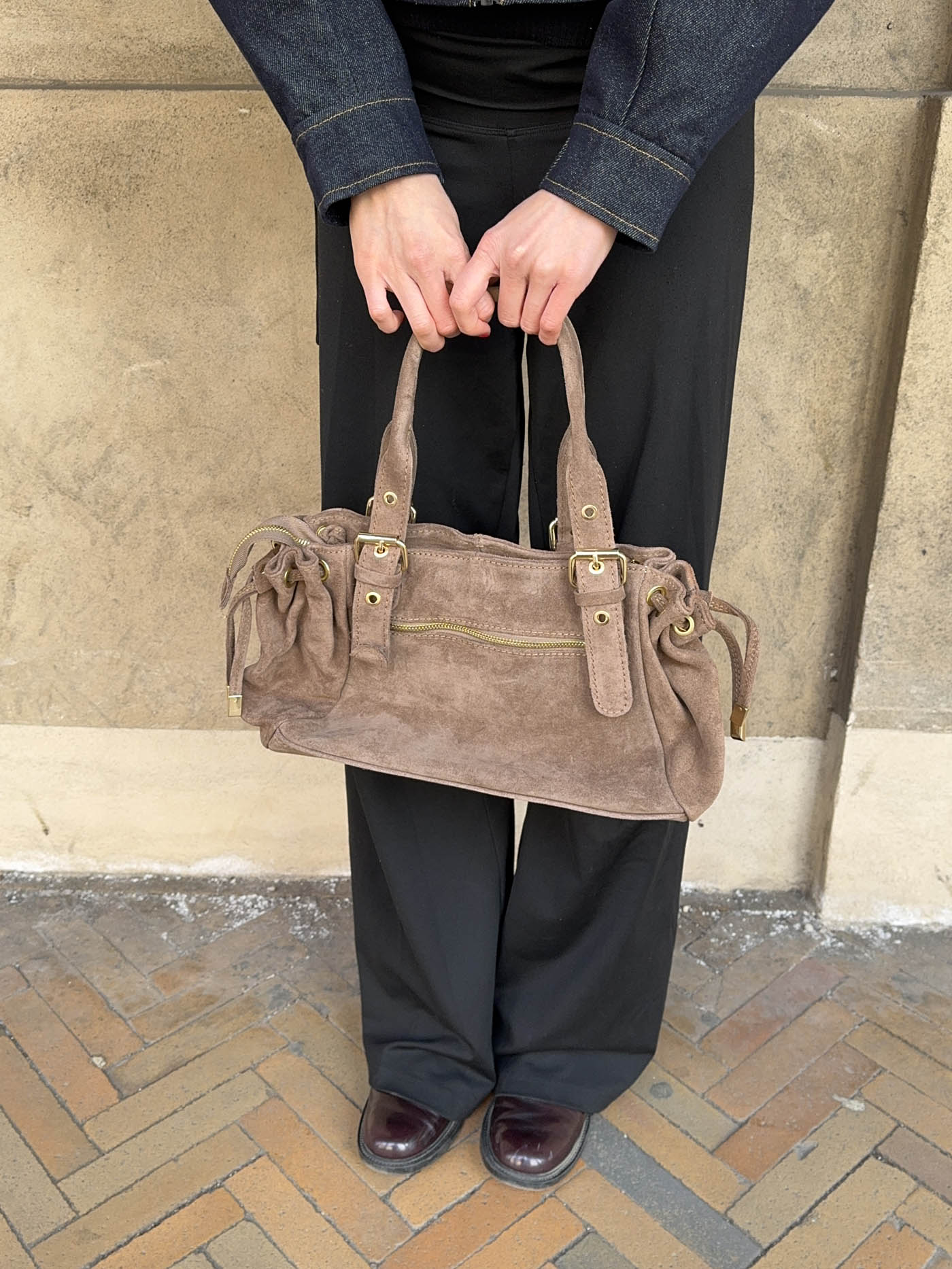 Mura bag in suede leather - Taupe 7 Mura bag in suede leather - Taupe