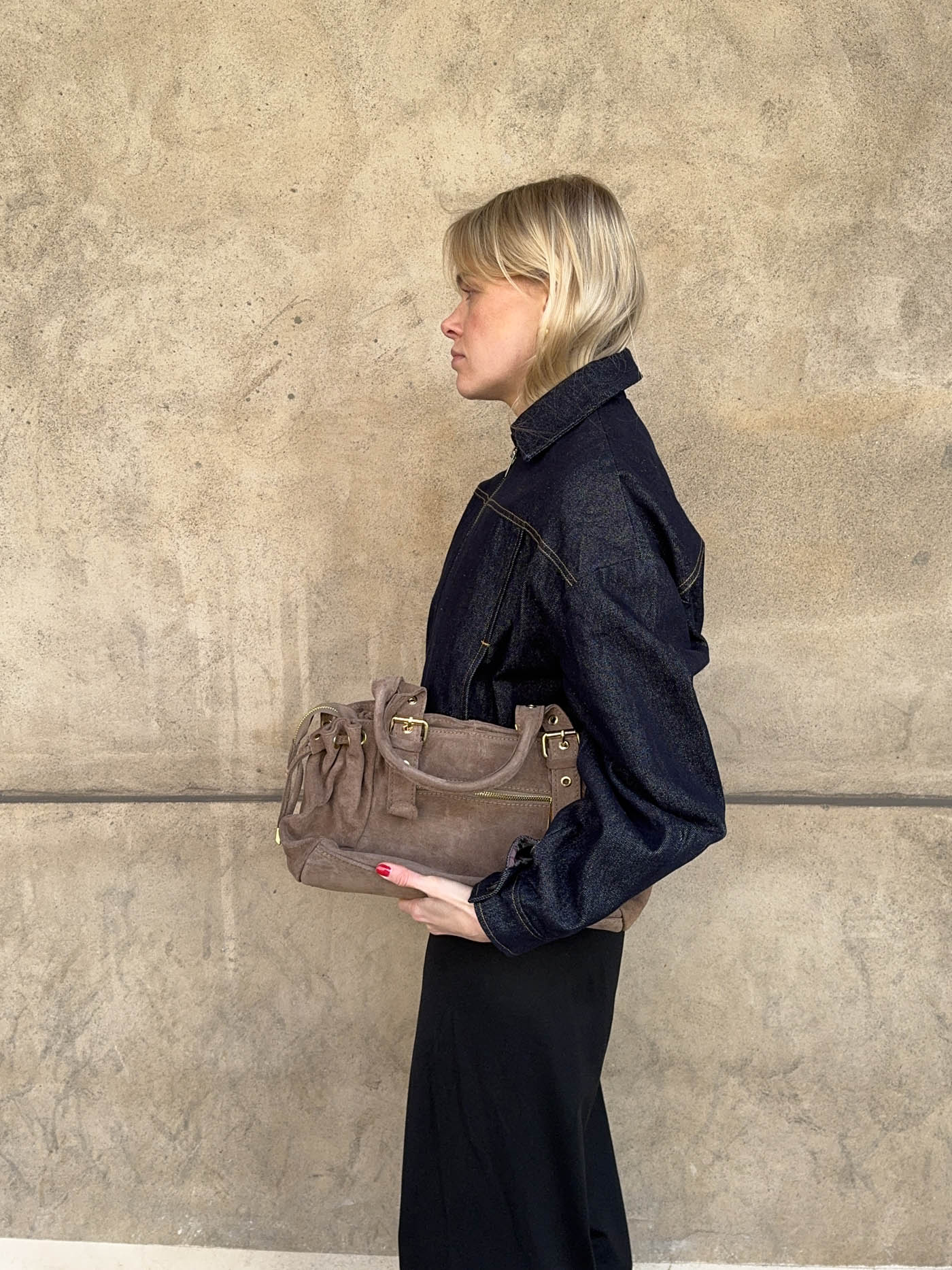 Mura bag in suede leather - Taupe 8 Mura bag in suede leather - Taupe