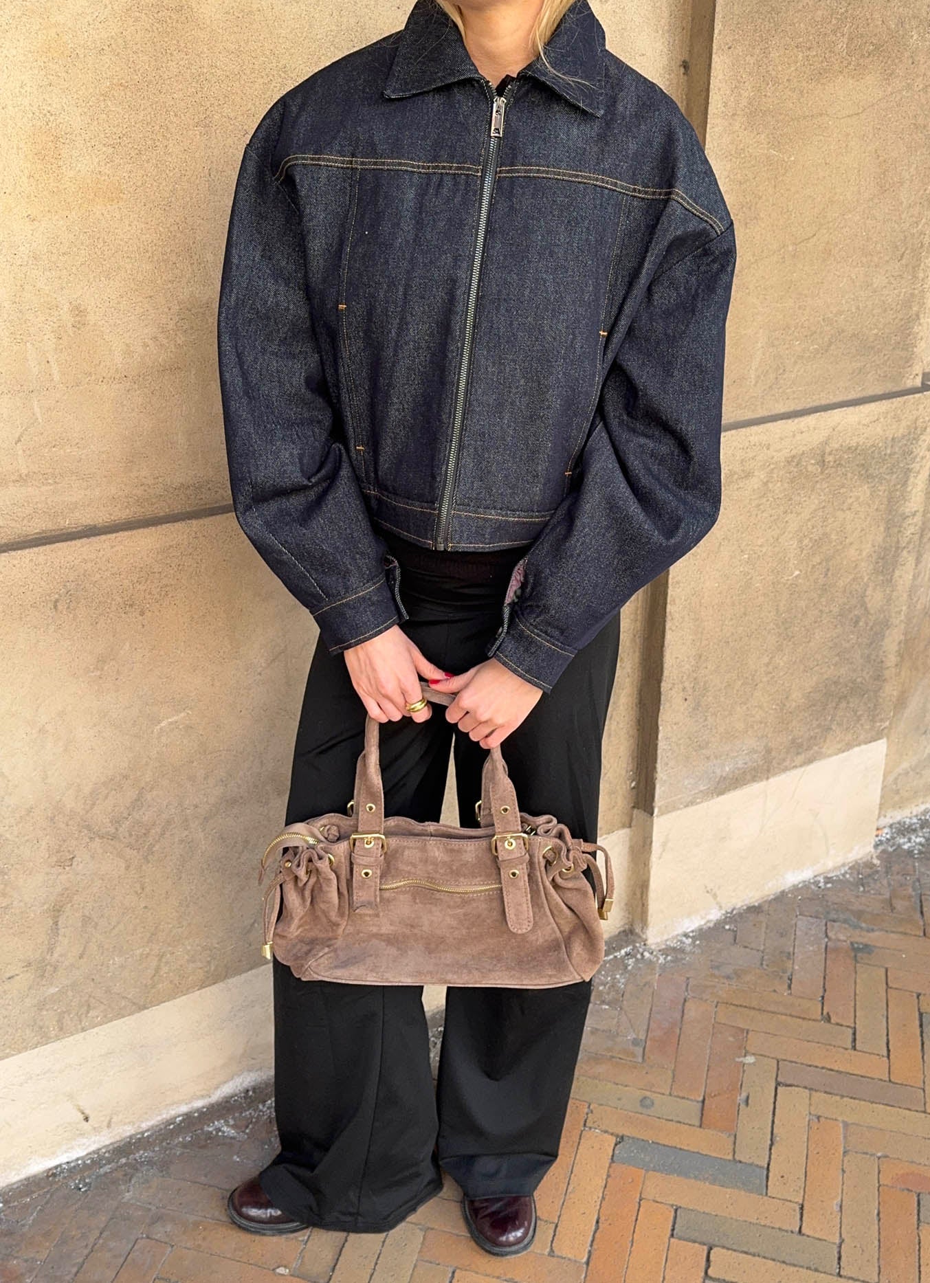 Mura bag in suede leather - Taupe 9 Mura bag in suede leather - Taupe
