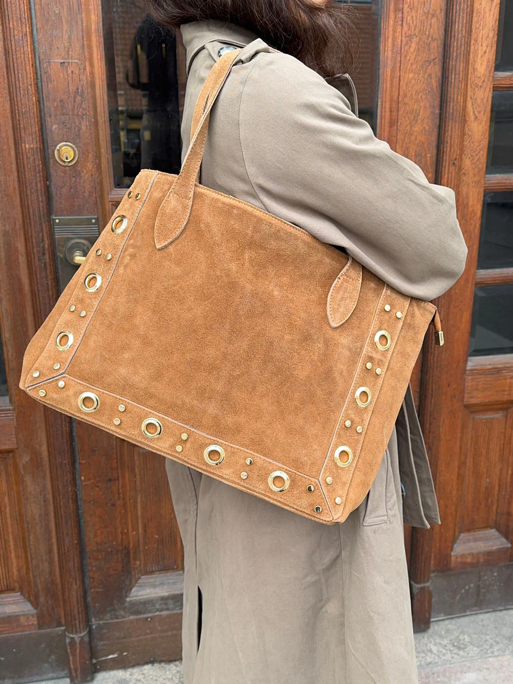 Lyra bag with studs - Caramel 3 Lyra bag with studs - Caramel