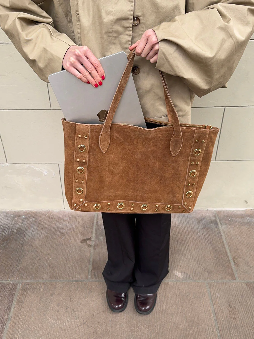Lyra bag with studs - Caramel 8 Lyra bag with studs - Caramel
