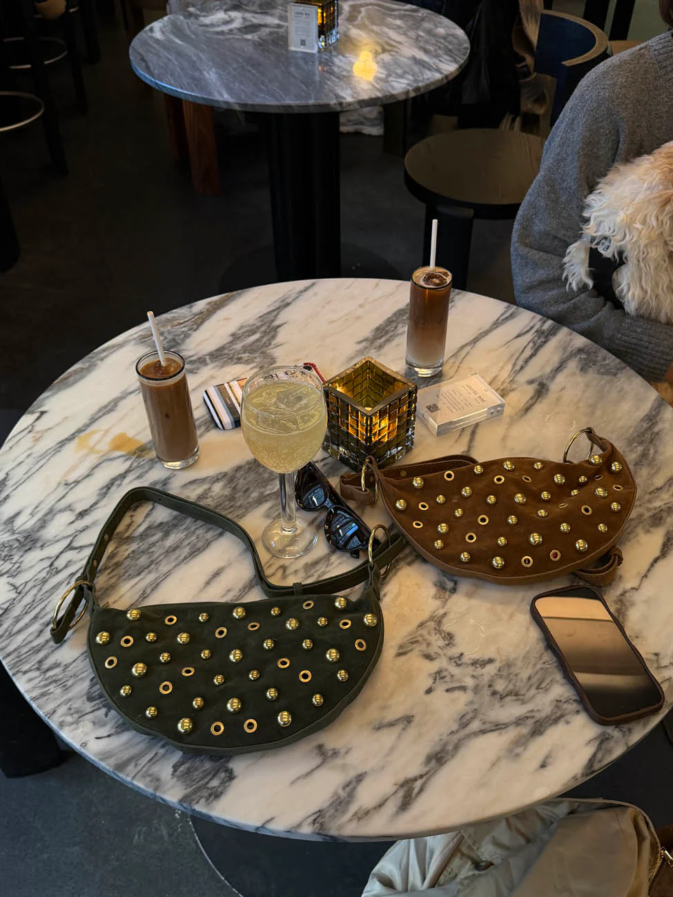 Loana bag with studs - Green 4 Loana bag with studs - Green