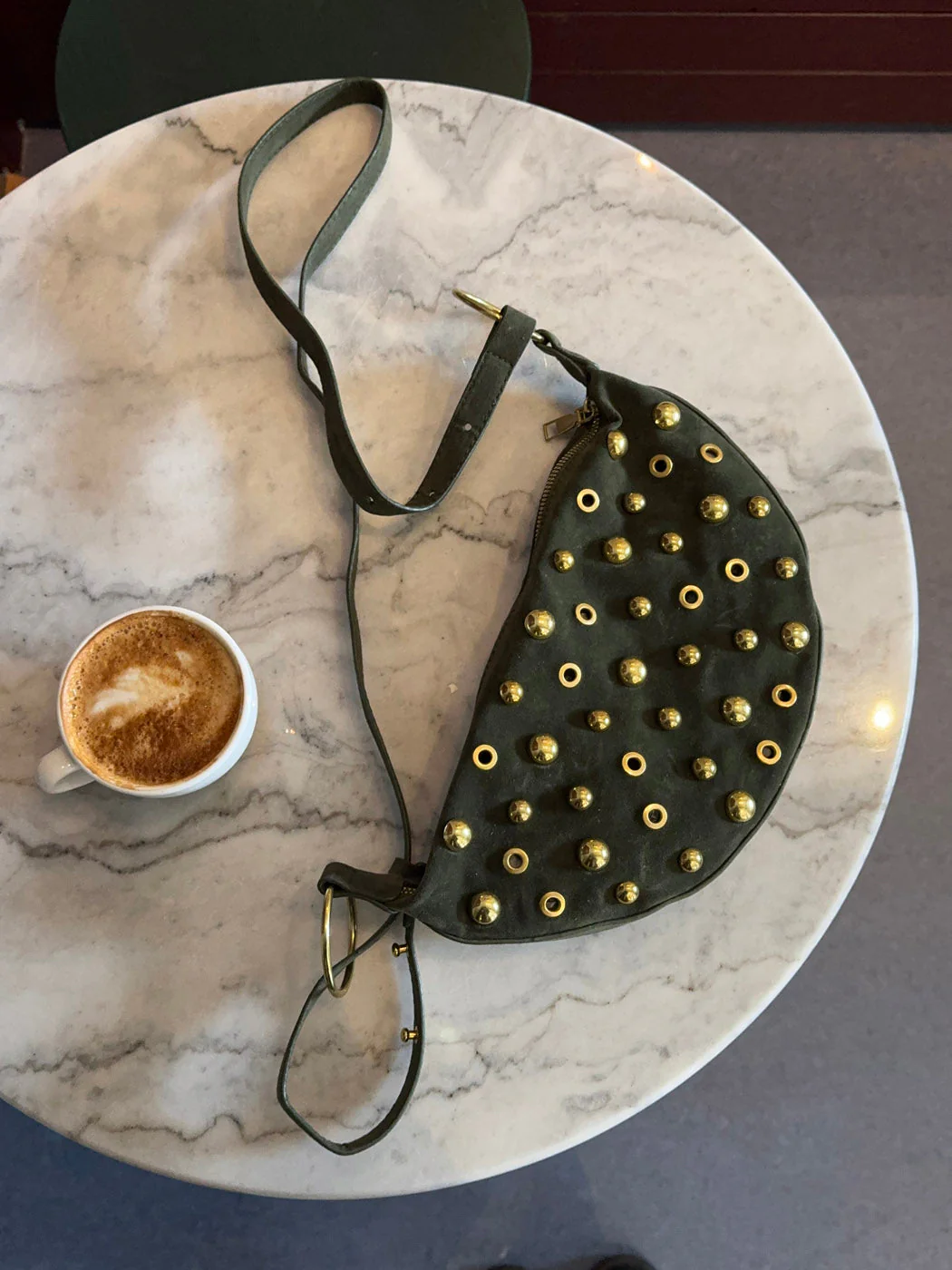 Loana bag with studs - Green 7 Loana bag with studs - Green