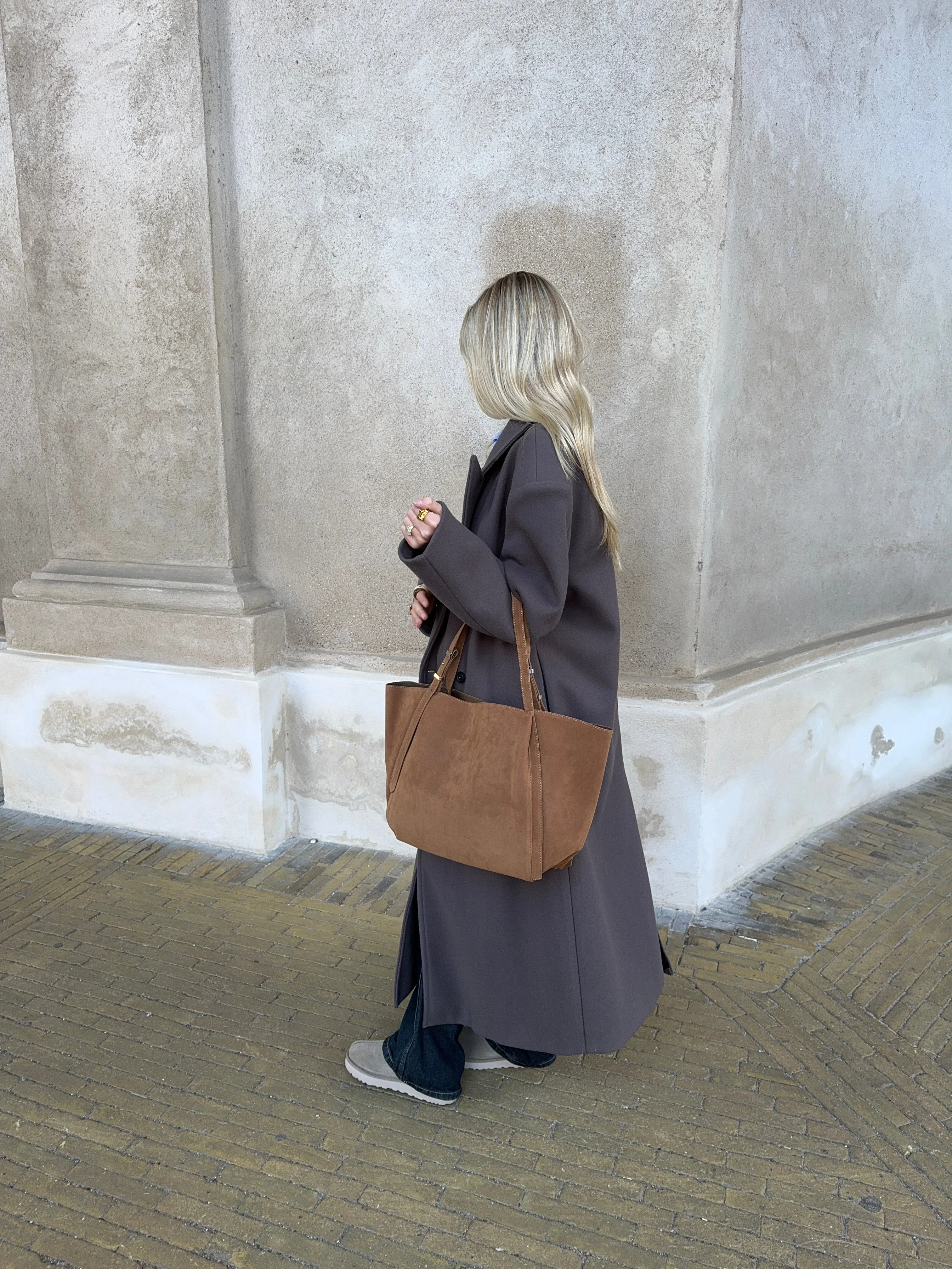 Tolouse suede bag - Camel
