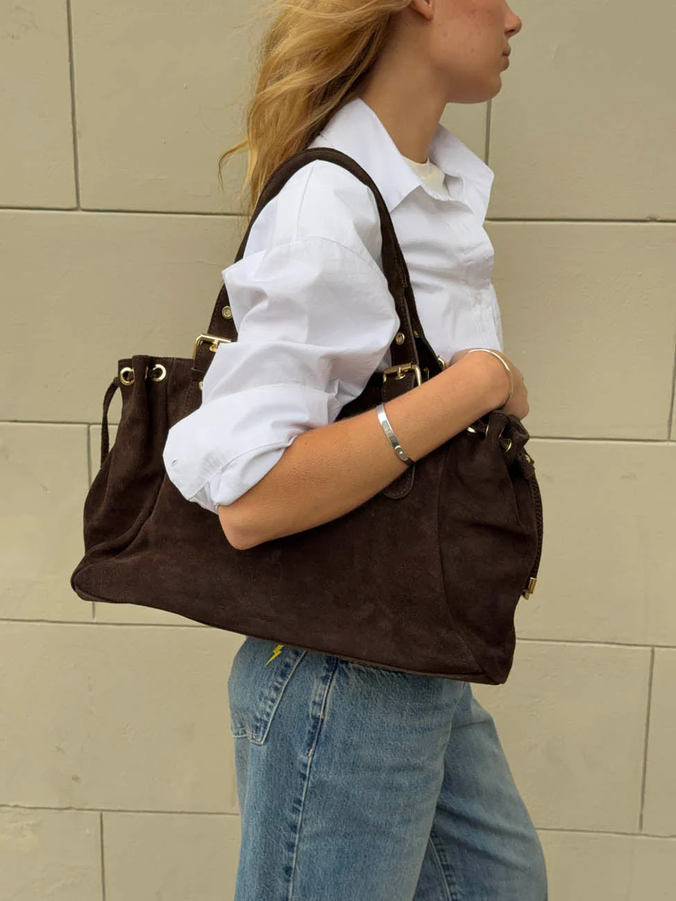 Parissa suede bag - Dark brown 10 Parissa suede bag - Dark brown
