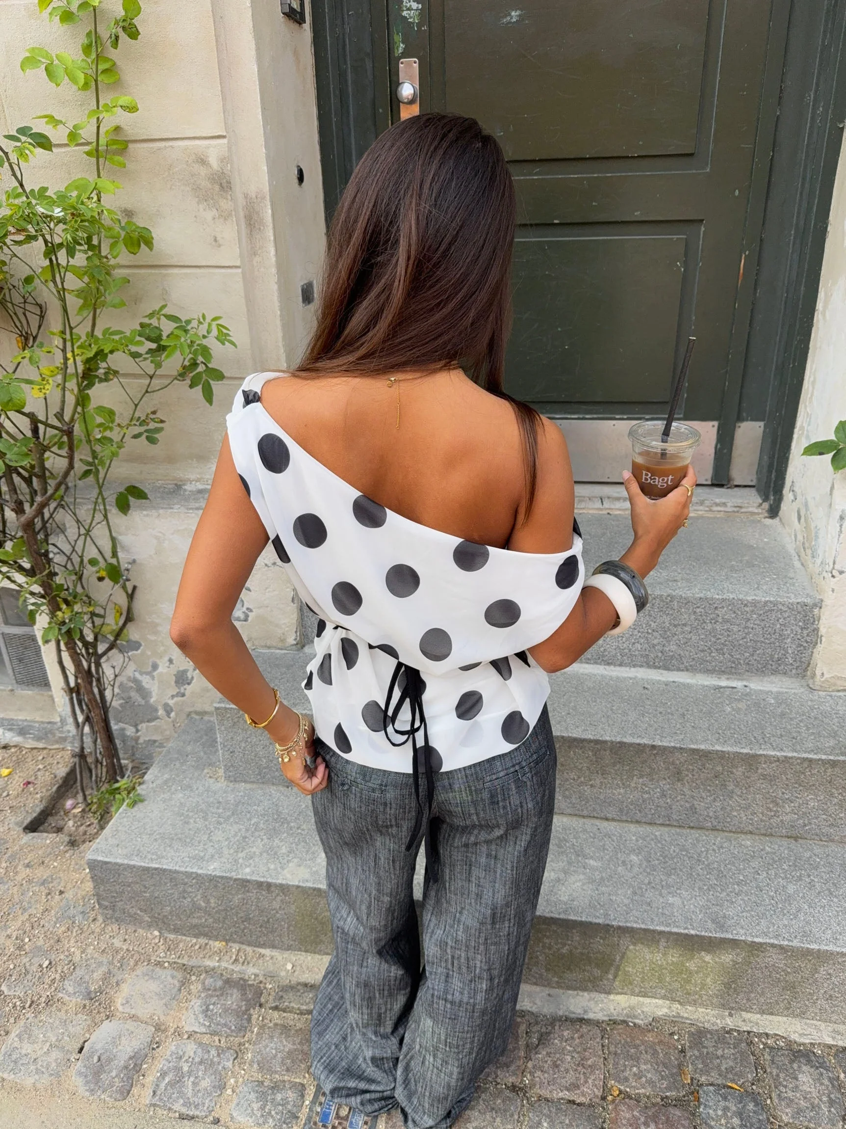 Lily Top with Polka Dots – White/Black 10 Lily Top with Polka Dots – White/Black