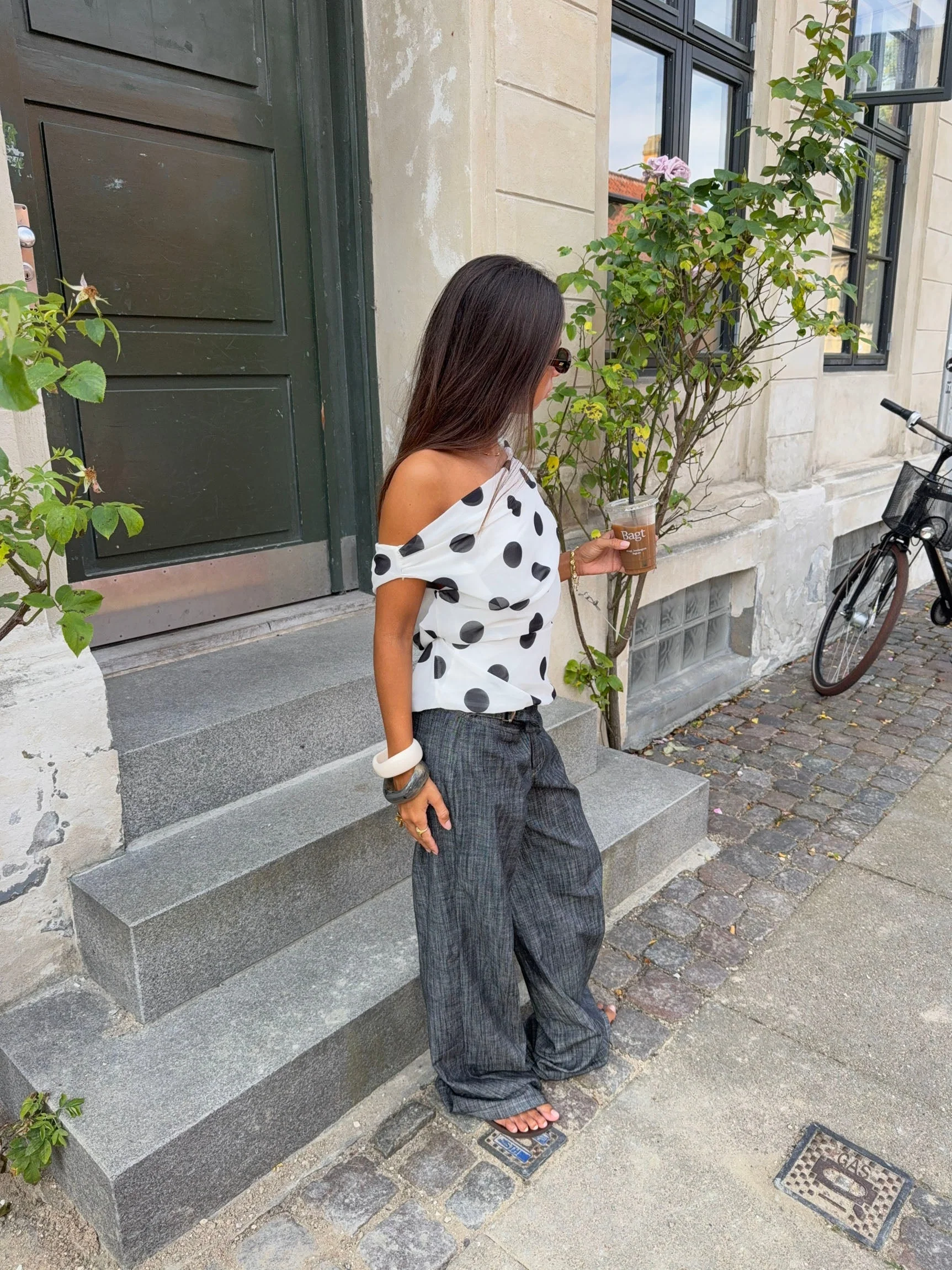 Lily Top with Polka Dots – White/Black 6 Lily Top with Polka Dots – White/Black