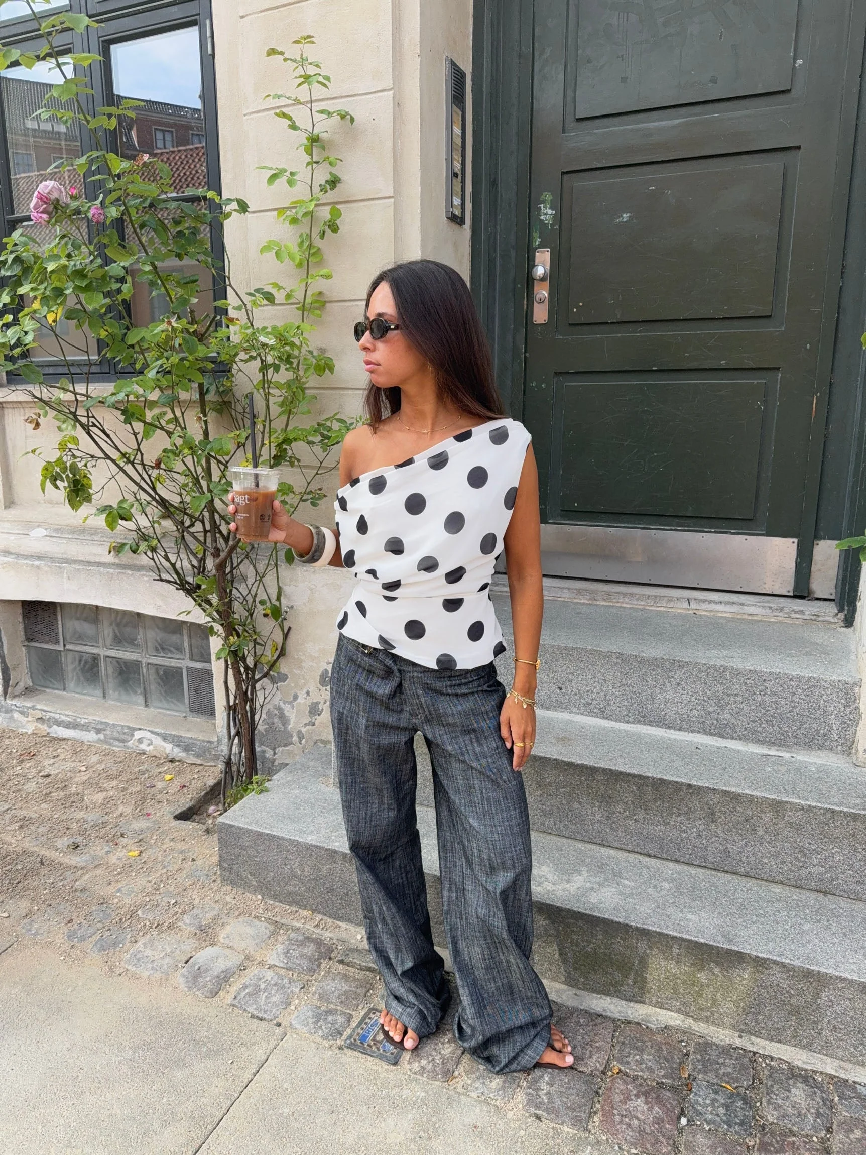 Lily Top with Polka Dots – White/Black 8 Lily Top with Polka Dots – White/Black