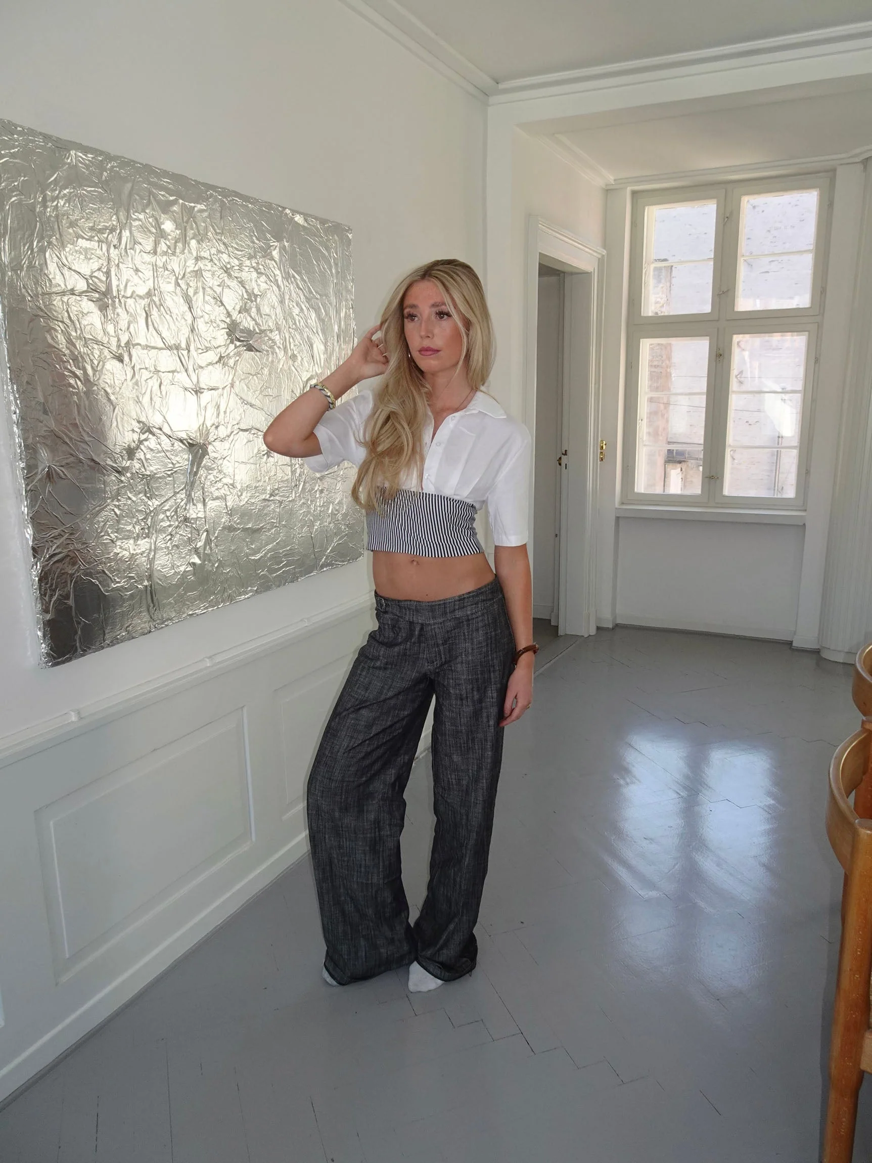 Izabelle pants with belt - Grey 10 Izabelle pants with belt - Grey
