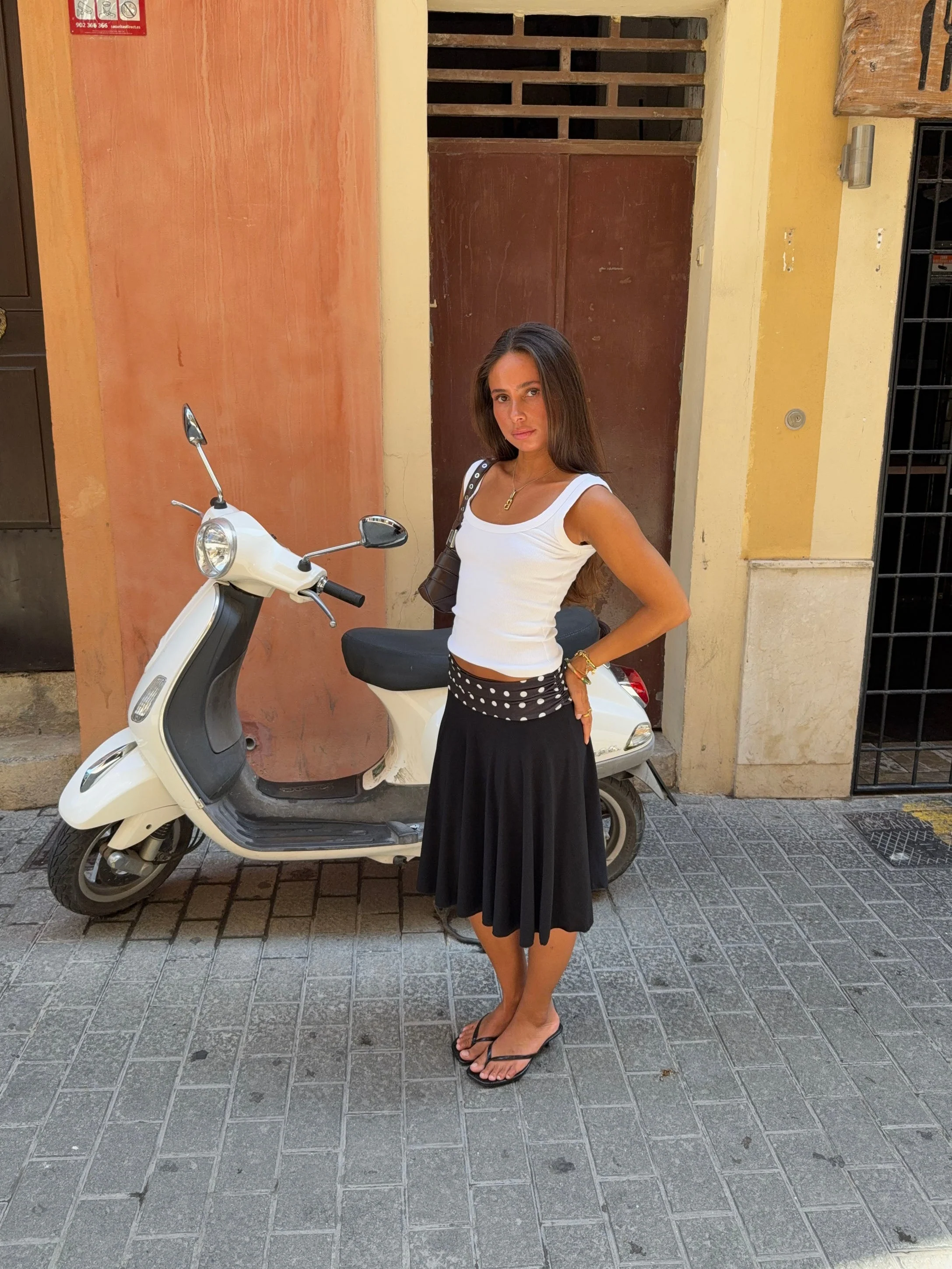 Simone midi skirt with polka dots - Black/white 15 Simone midi skirt with polka dots - Black/white