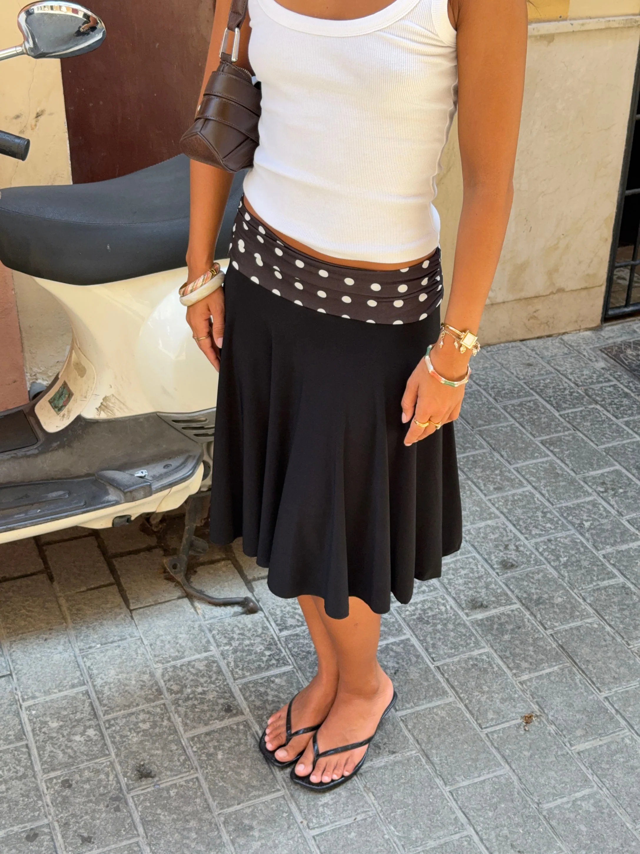 Simone midi skirt with polka dots - Black/white 5 Simone midi skirt with polka dots - Black/white