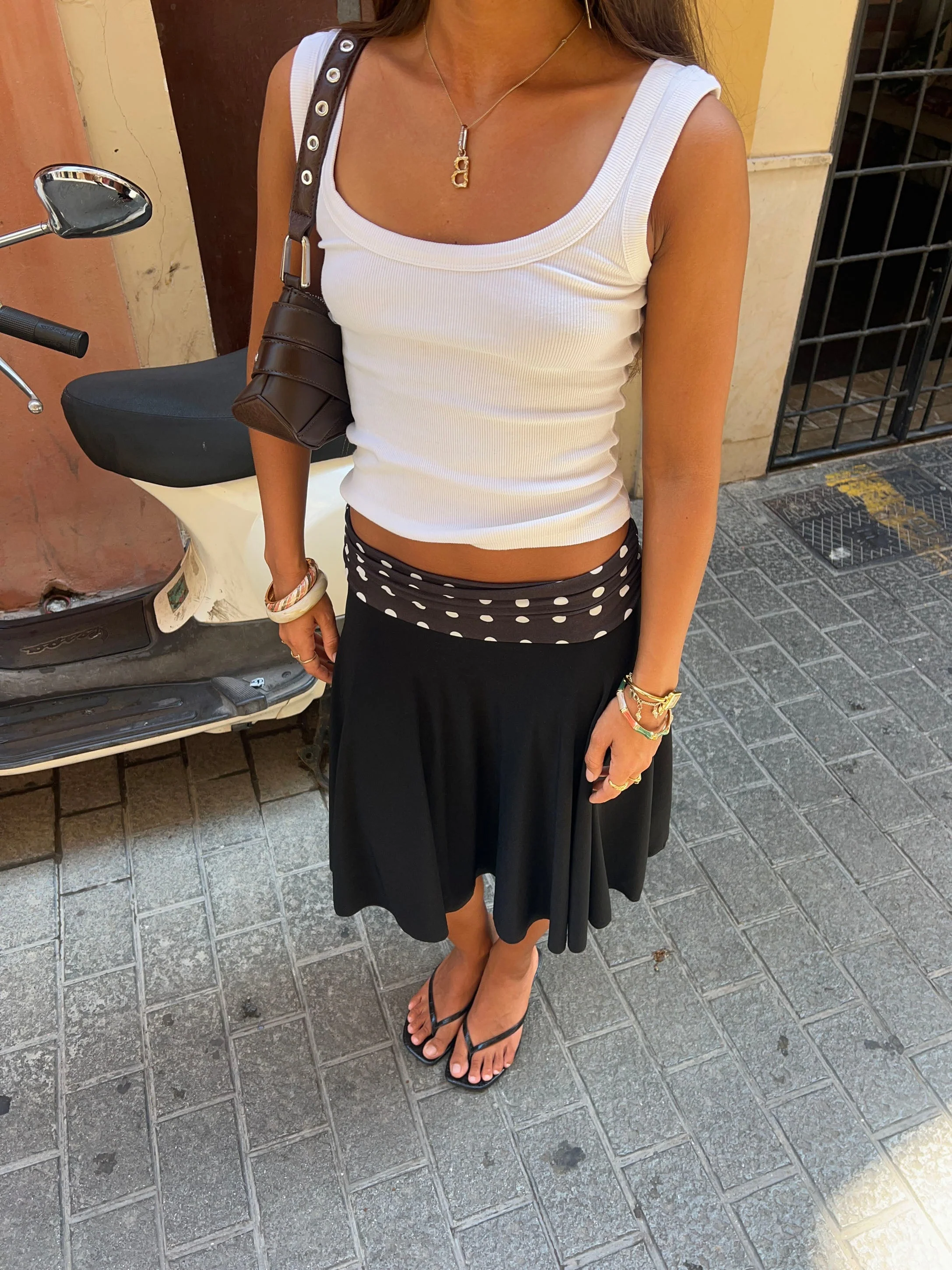 Simone midi skirt with polka dots - Black/white 9 Simone midi skirt with polka dots - Black/white