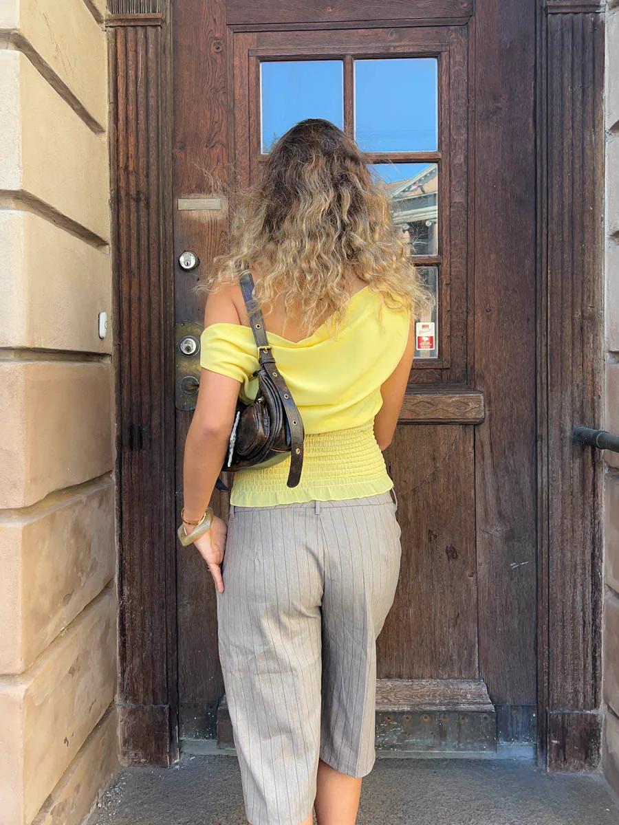 Tanua one shoulder top with smock – Yellow 9 Tanua one shoulder top with smock – Yellow