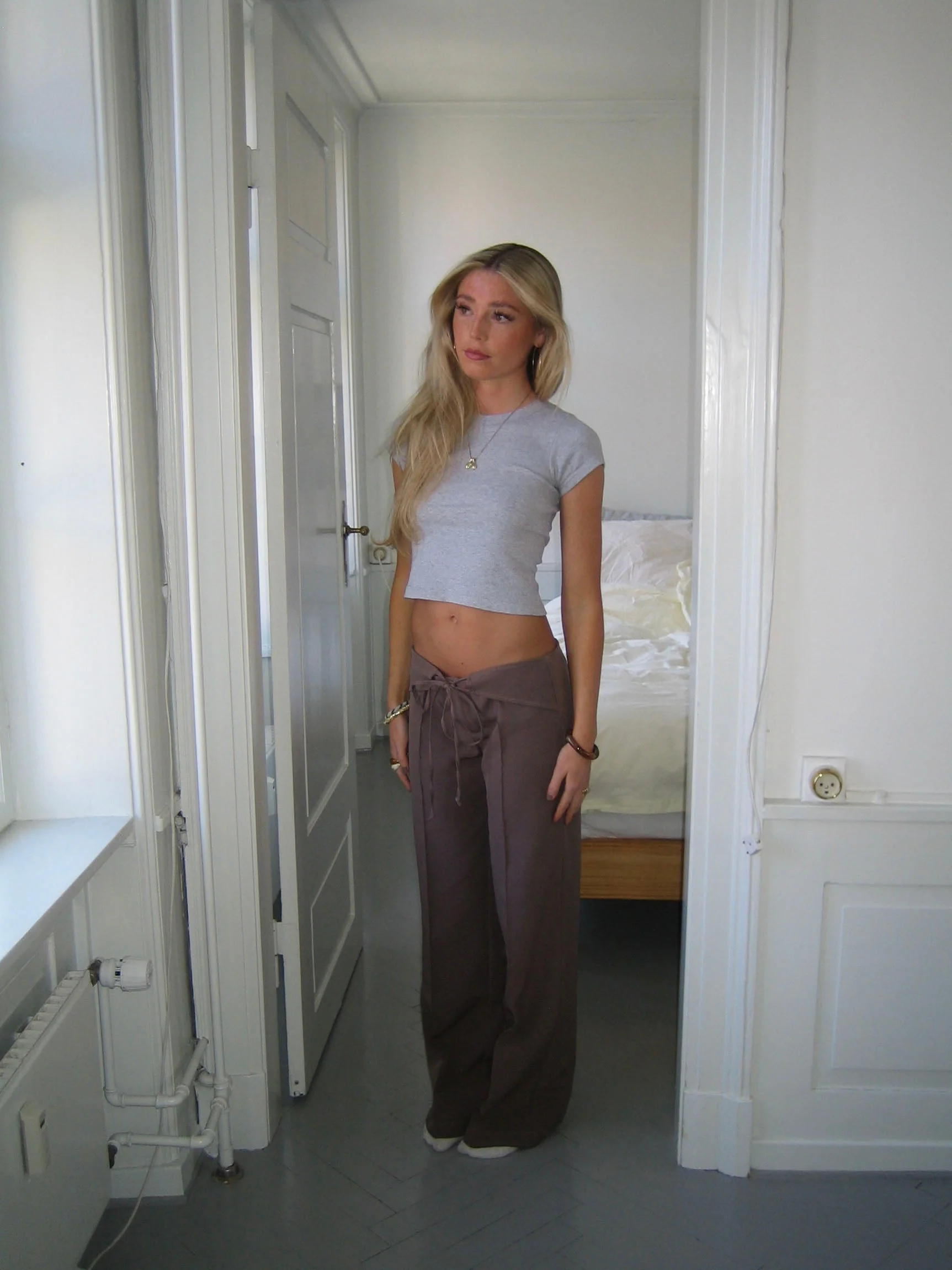 Nula suit pants with tie belt - Taupe 4 Nula suit pants with tie belt - Taupe