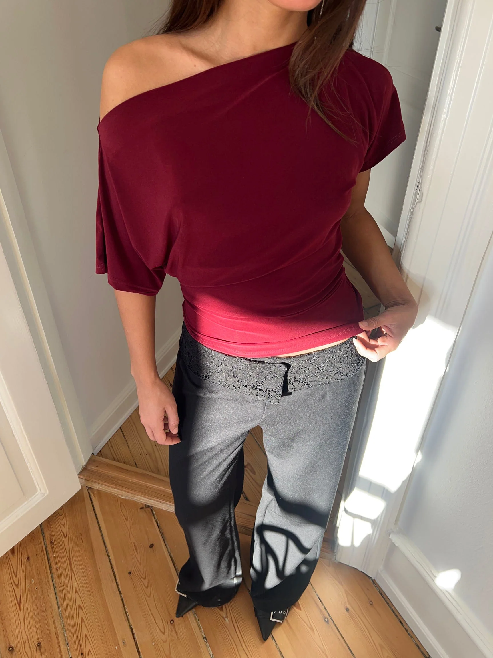 Florine fitted t-shirt - Red 4 Florine fitted t-shirt - Red