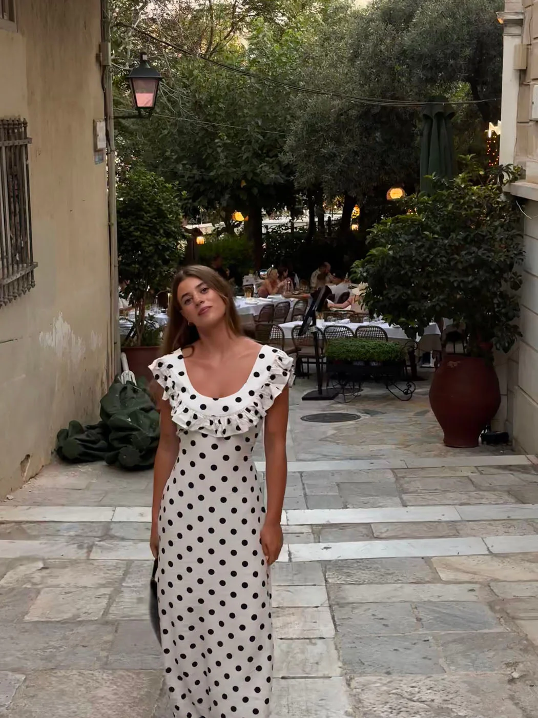 Luna dress with polka dots - Off White/black 7 Luna dress with polka dots - Off White/black
