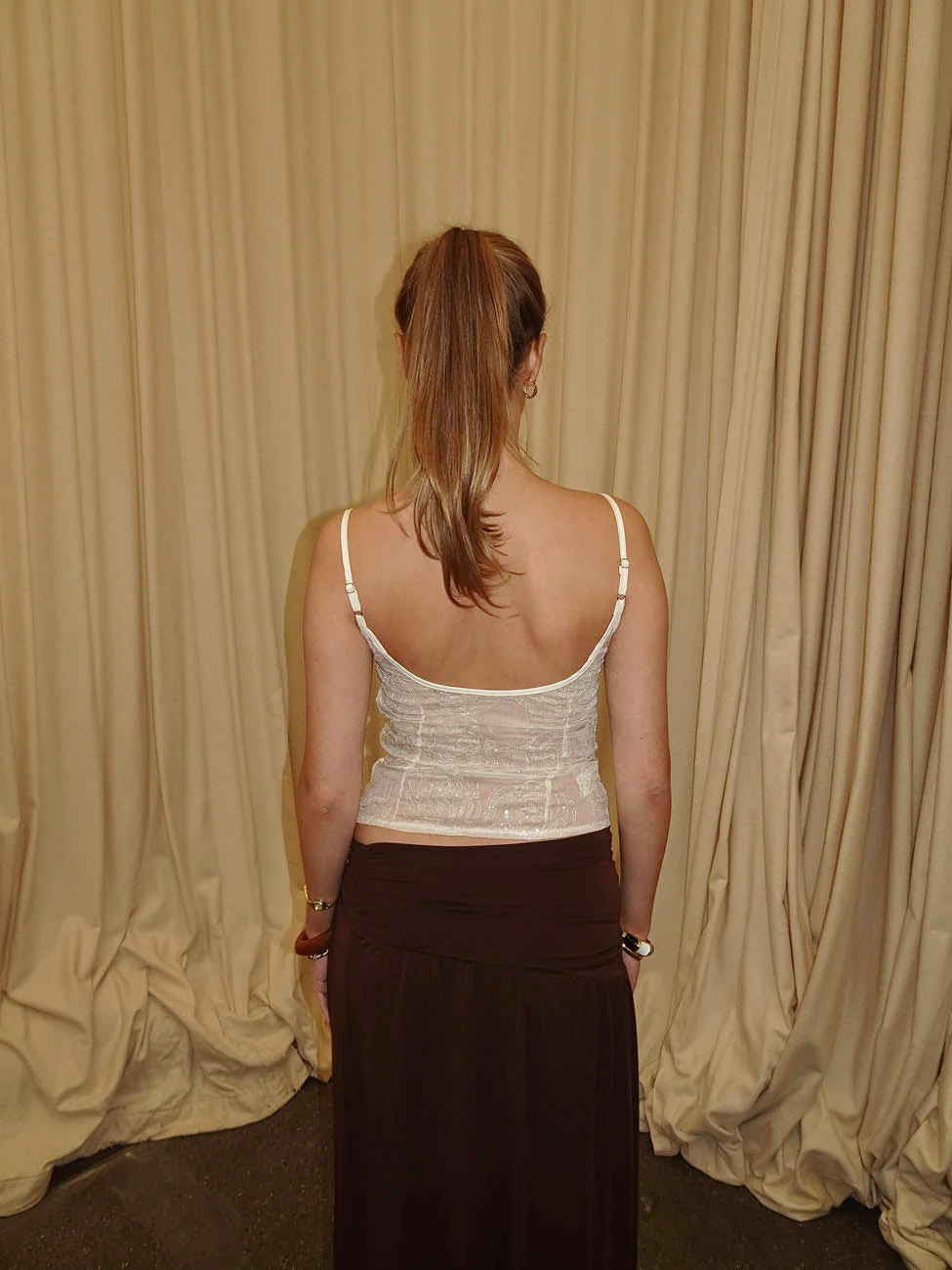 Lelija top with sequins - Beige 3 Lelija top with sequins - Beige