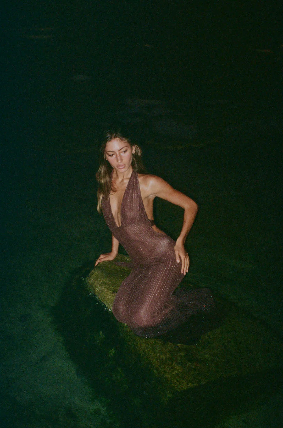 Sotina dress with glitter - Brown 7 Sotina dress with glitter - Brown