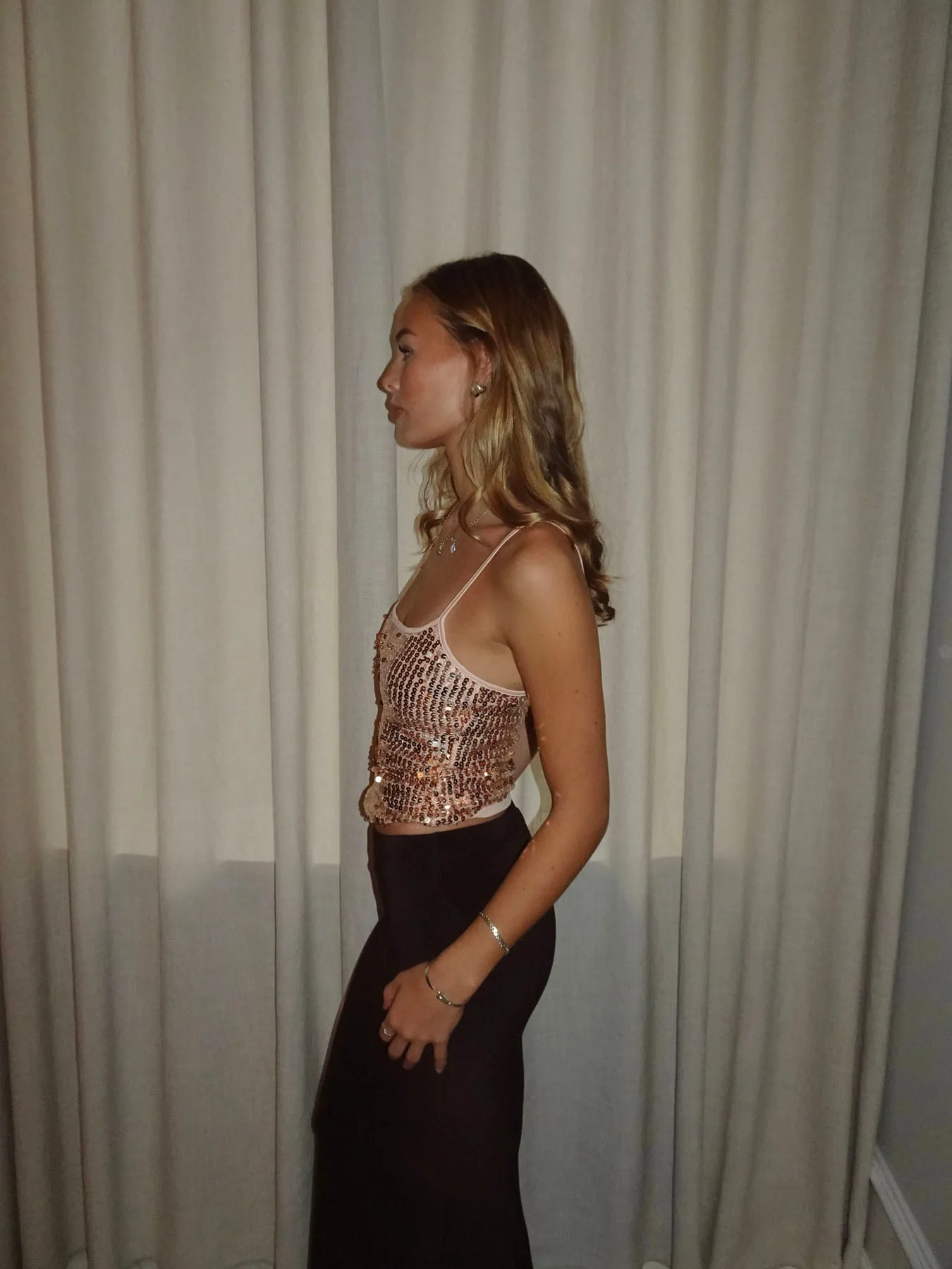 Tine top with sequins - Rosa/gold 7 Tine top with sequins - Rosa/gold