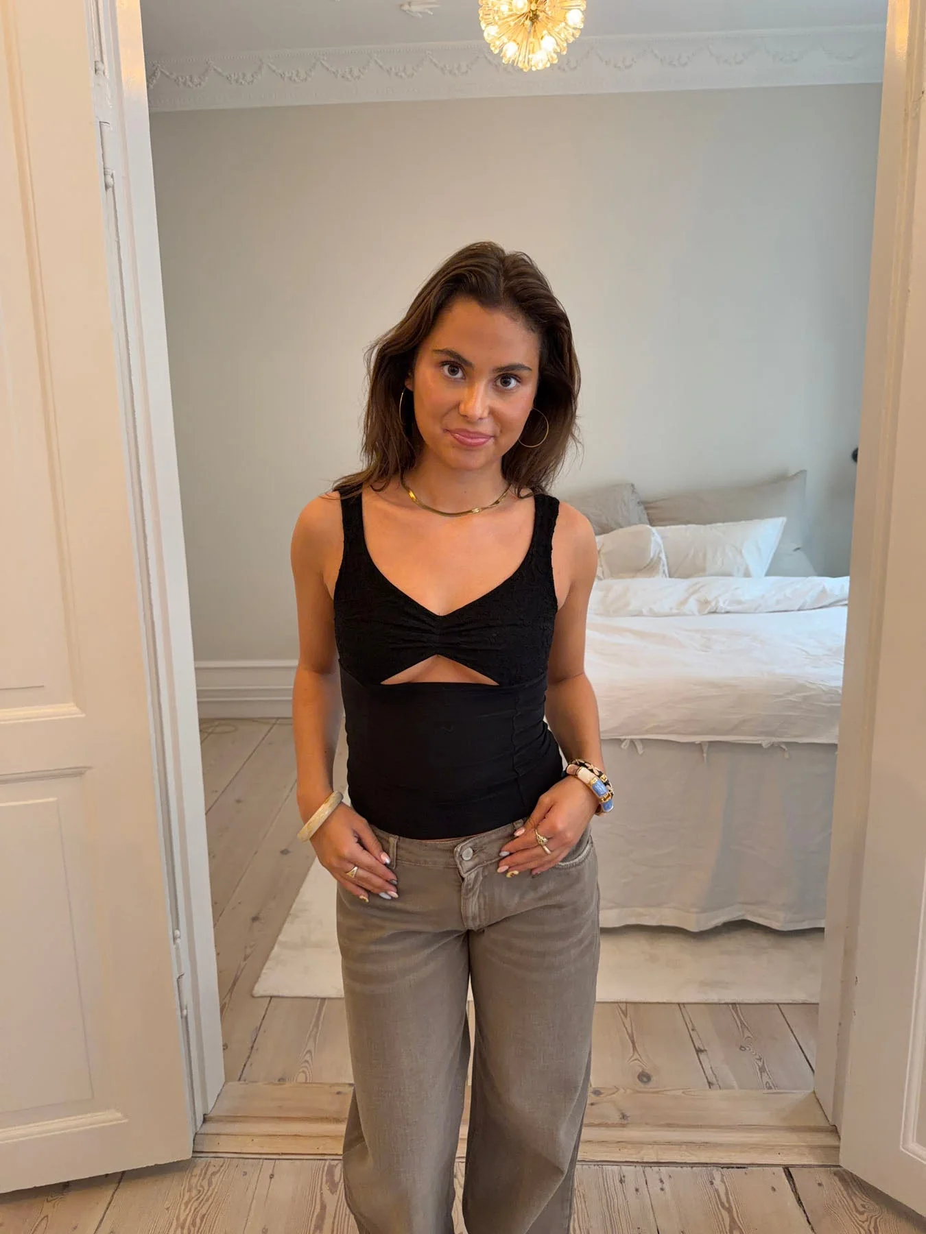 Lana top with lace - Black 7 Lana top with lace - Black