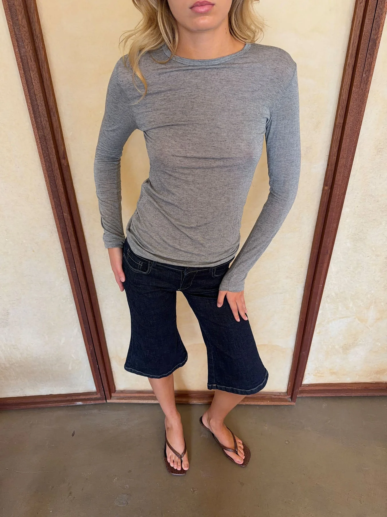 Suzy blouse with stripes - Grey 4 Suzy blouse with stripes - Grey