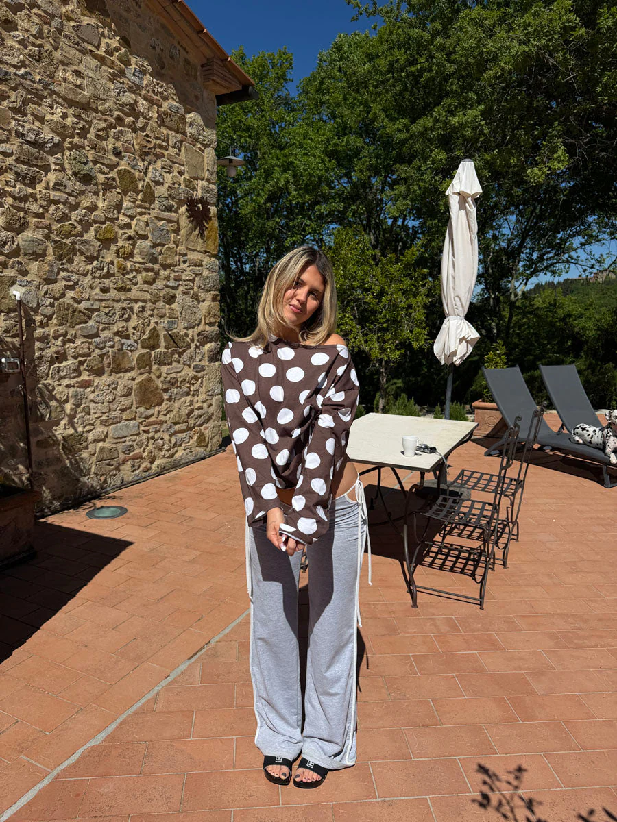 Scandivv blouse with polka dots - Brown/off white 6 Scandivv blouse with polka dots - Brown/off white
