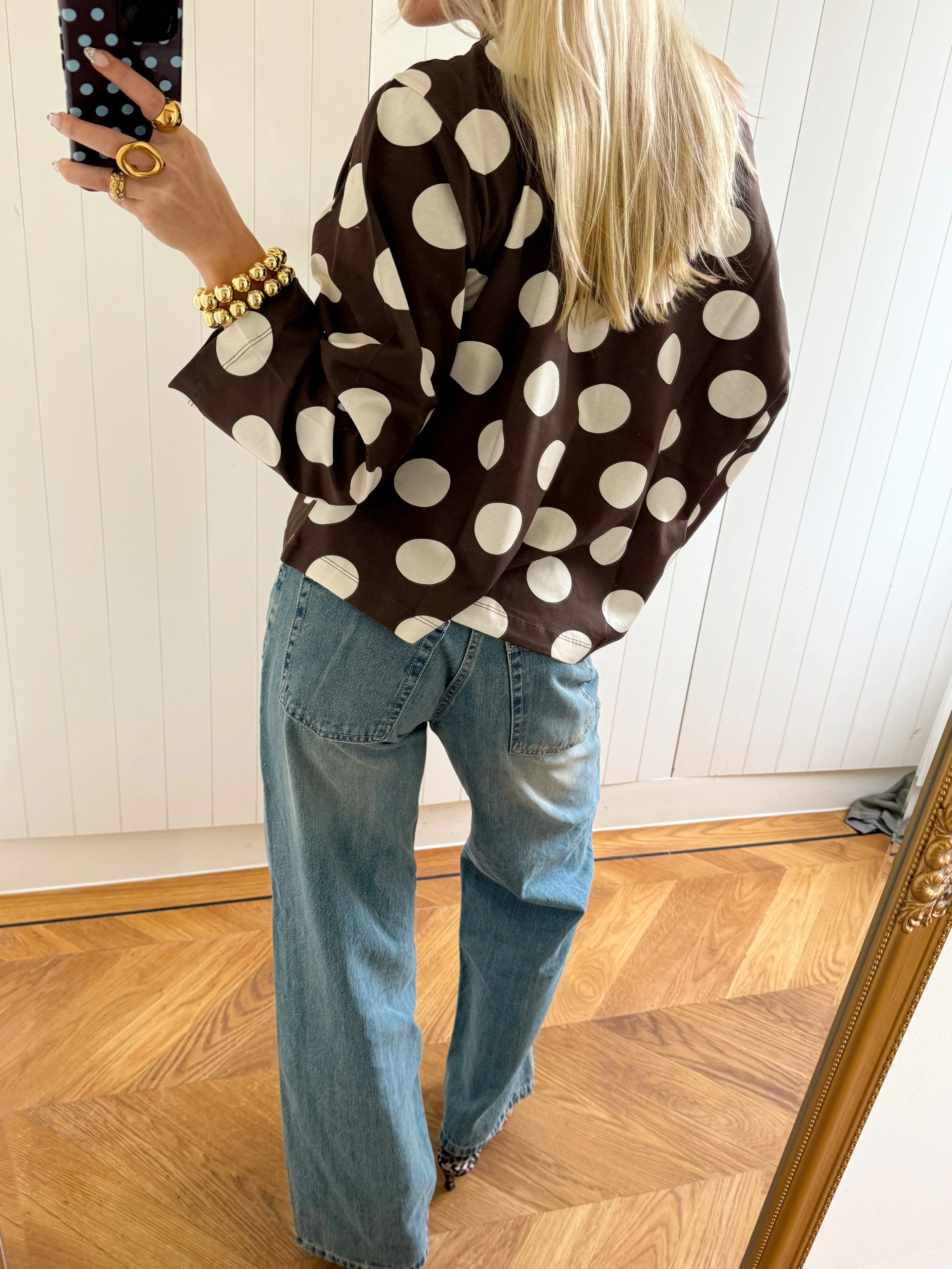 Scandivv blouse with polka dots - Brown/off white 9 Scandivv blouse with polka dots - Brown/off white