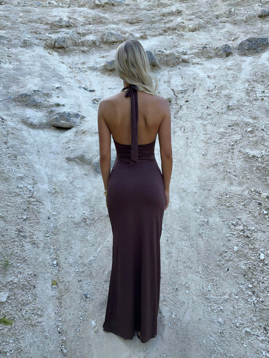 Favo maxi dress - Brown 3 Favo maxi dress - Brown