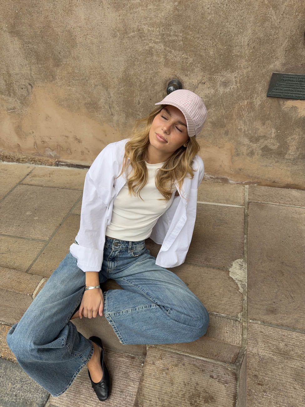 Feline cap with checkers - Light pink/white 10 Feline cap with checkers - Light pink/white
