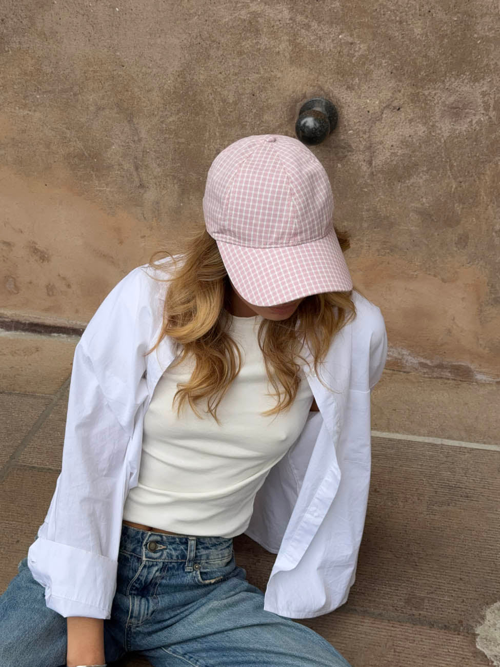 Feline cap with checkers - Light pink/white 14 Feline cap with checkers - Light pink/white