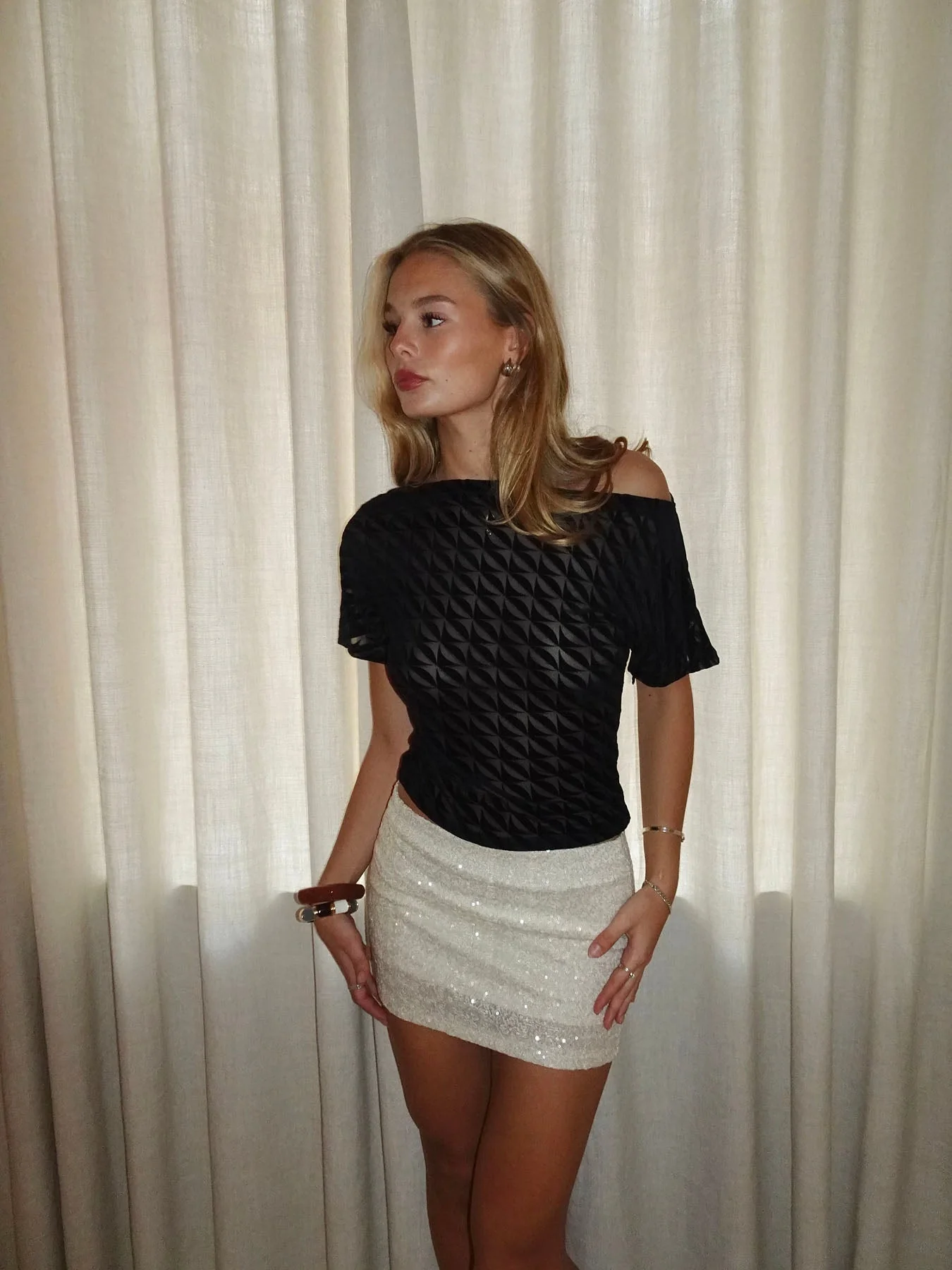 Florine fitted mesh t-shirt - Black 10 Florine fitted mesh t-shirt - Black