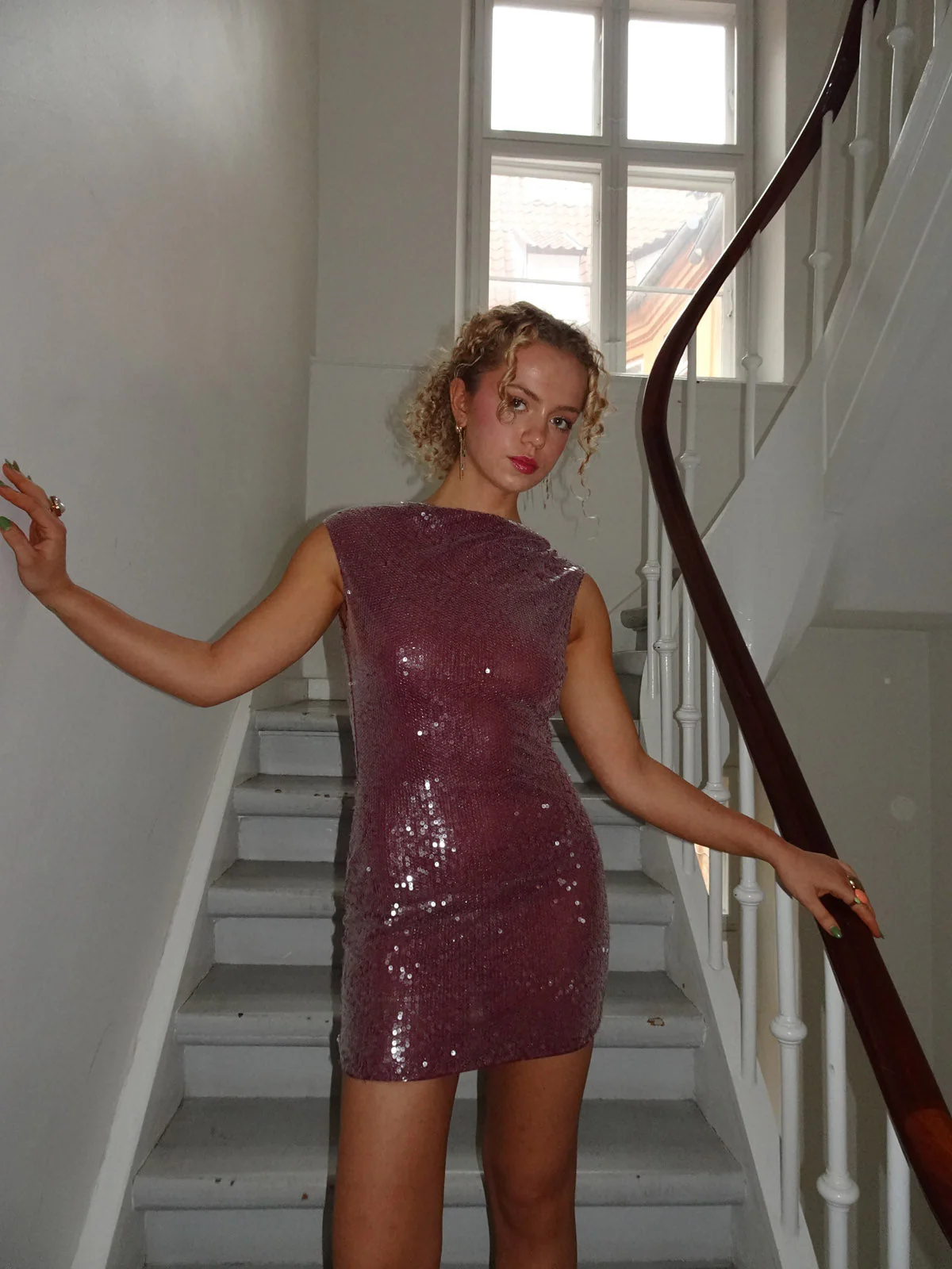 Gabriella dress with sequins - Purple 11 Gabriella dress with sequins - Purple