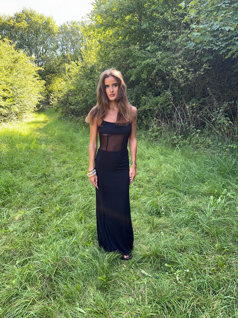 Glora maxi dress with open back – Black 8 Glora maxi dress with open back – Black