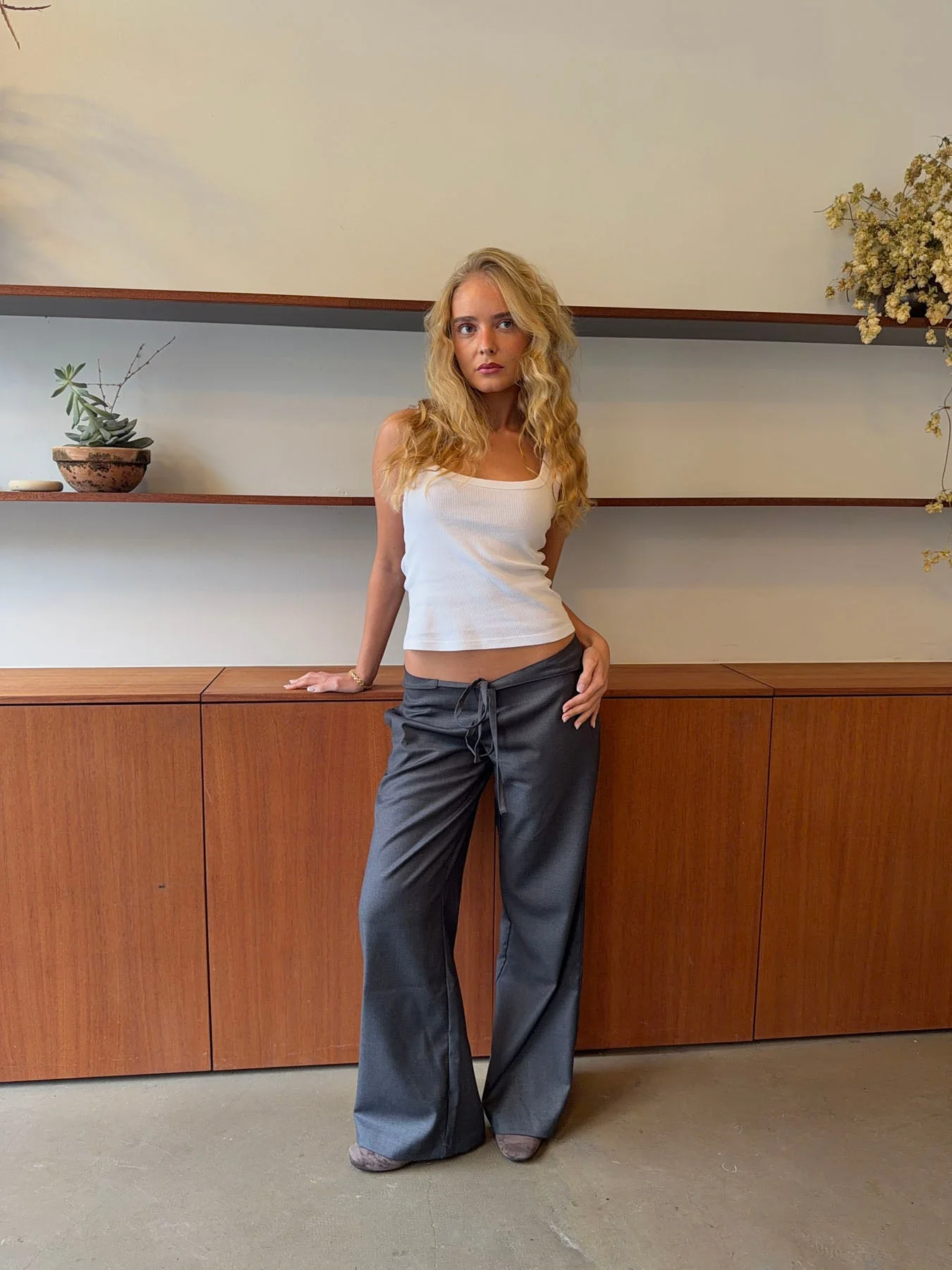 Gruja trousers with integrated belt – Grey 6 Gruja trousers with integrated belt – Grey