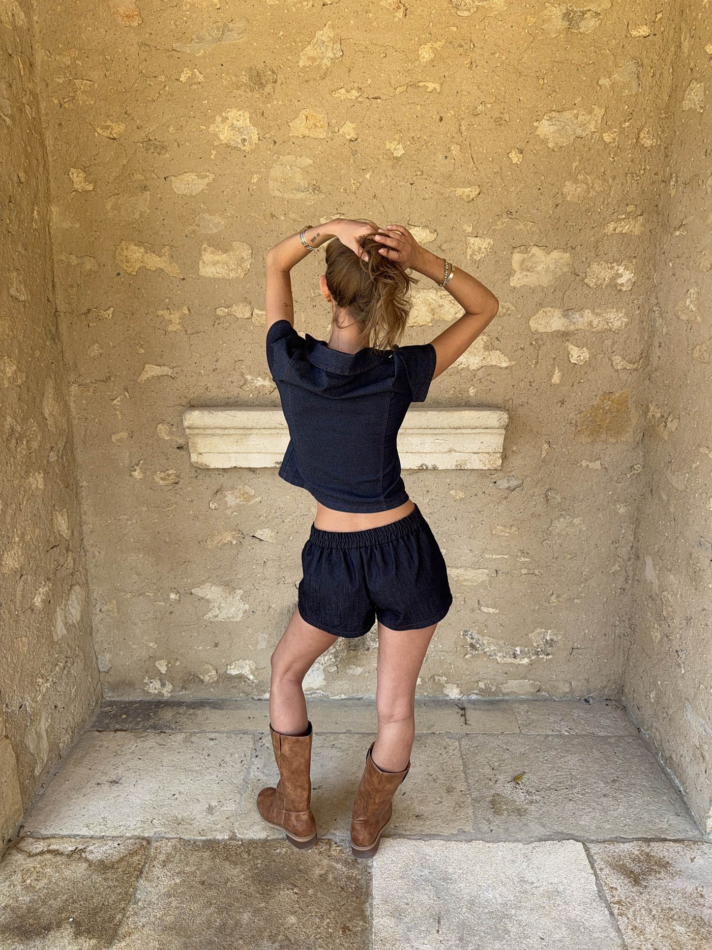 Helina denim shorts - Dark denim 3 Helina denim shorts - Dark denim